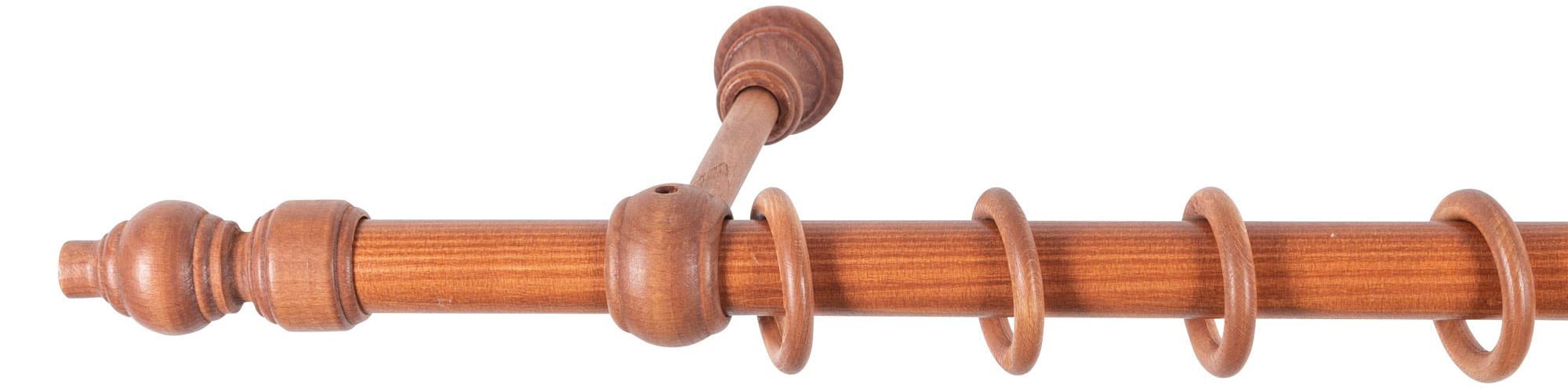 SN DECO GROUP Gardinenstange »Filigrano« 1 läufig-läufig Fixmaß 28 mm, Holz, verschiedene Längen und Farben, Komplettset