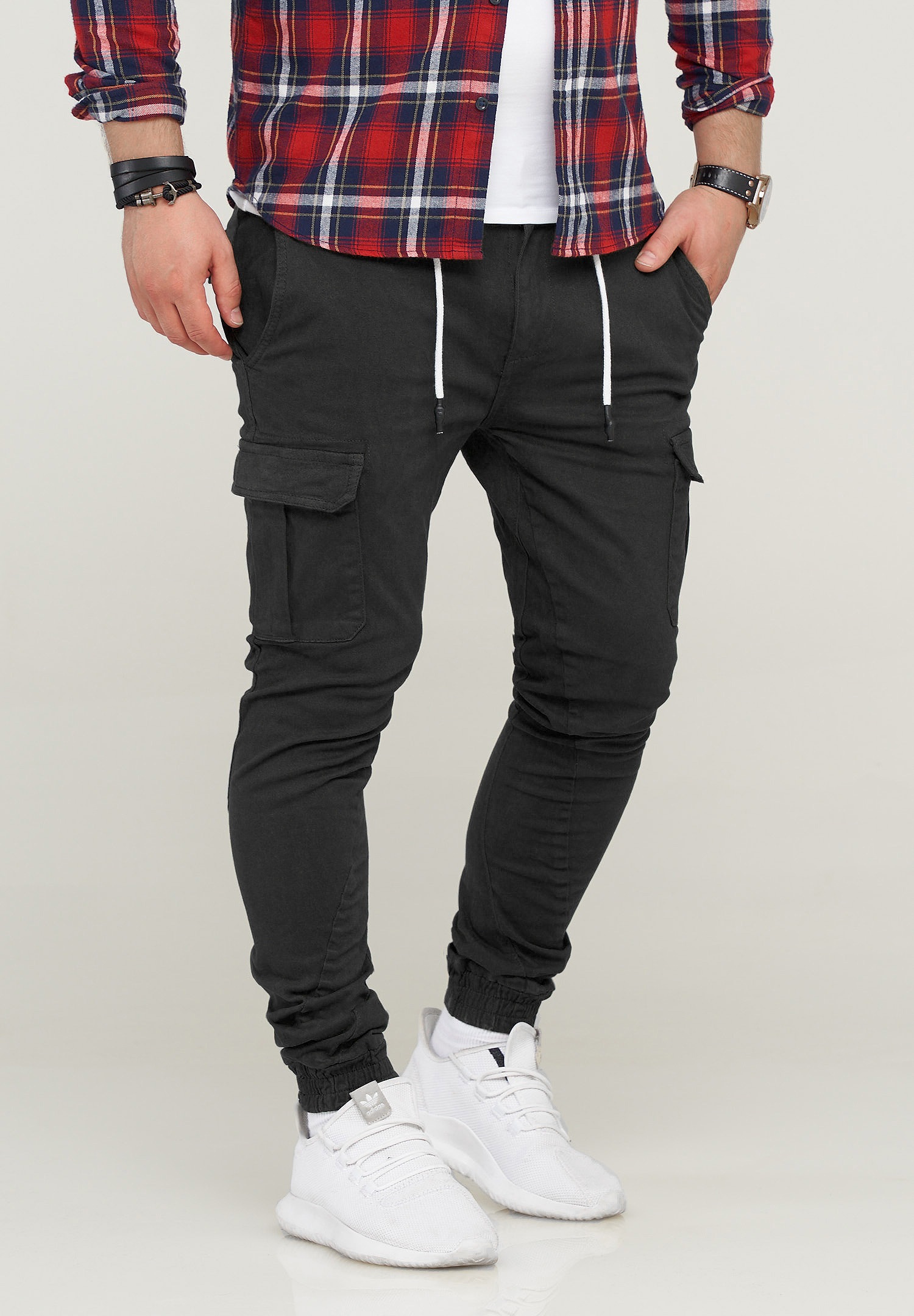 SOULSTAR Cargohose »Freizeithose Jogger-Hose mit elastischem Bund Stoffhose für Herren«  Jogger-Hose mit elastischem Bund