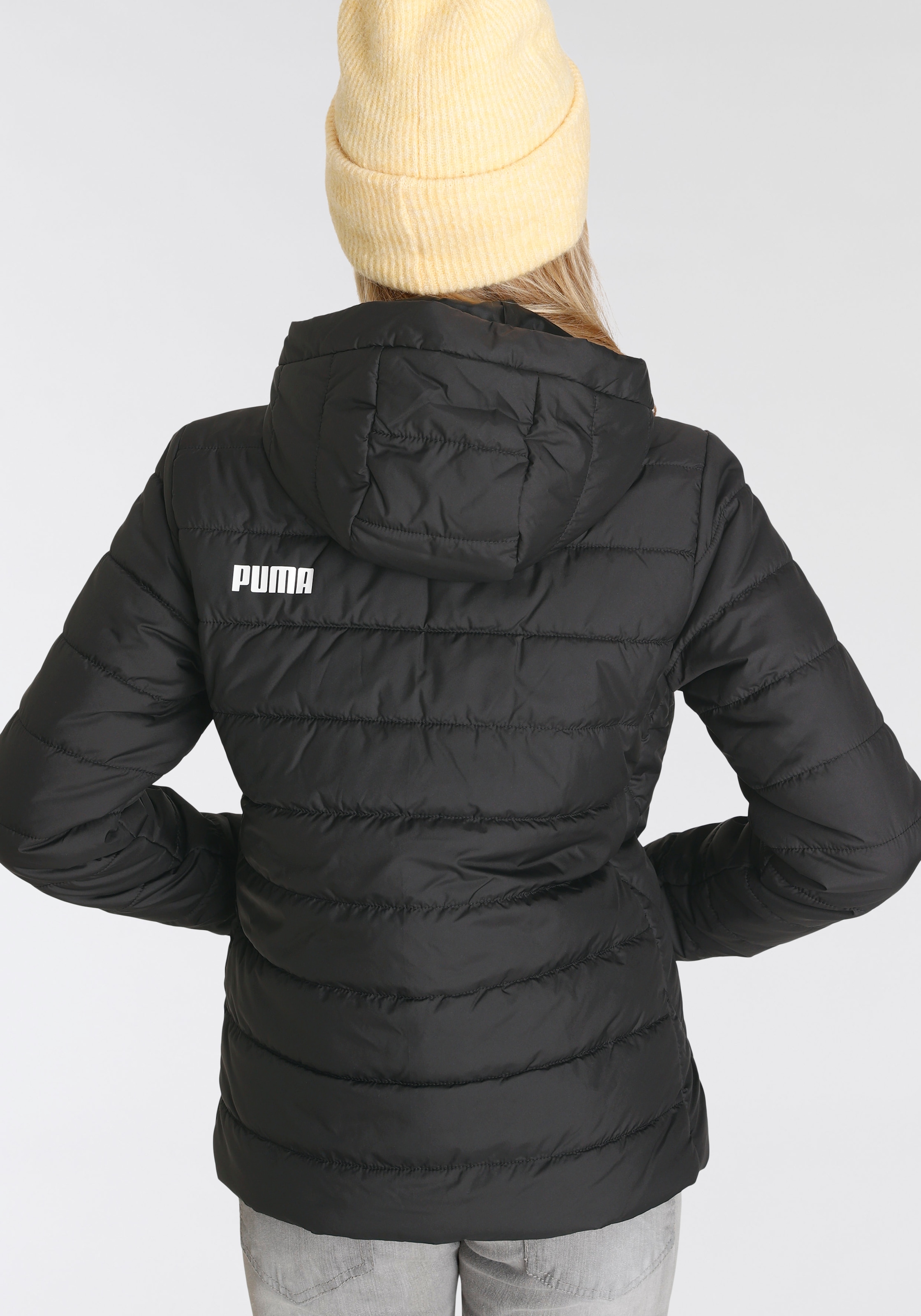 PUMA Winterjacke »ESS HOODED PADDED JACKET«, mit Kapuze