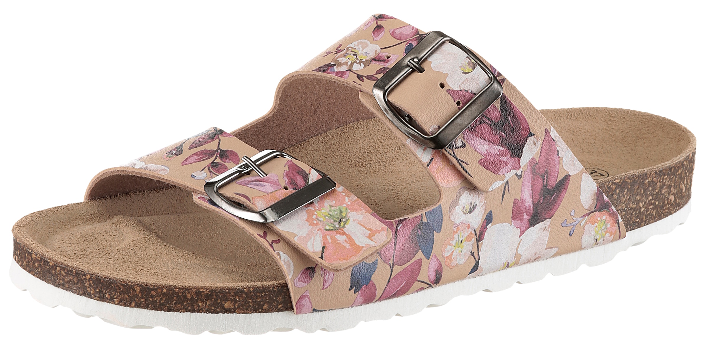 Aniston SHOES Pantolette  Hausschuh, Sommerschuh mit Blumendruck - NEUE KOLLEKTION