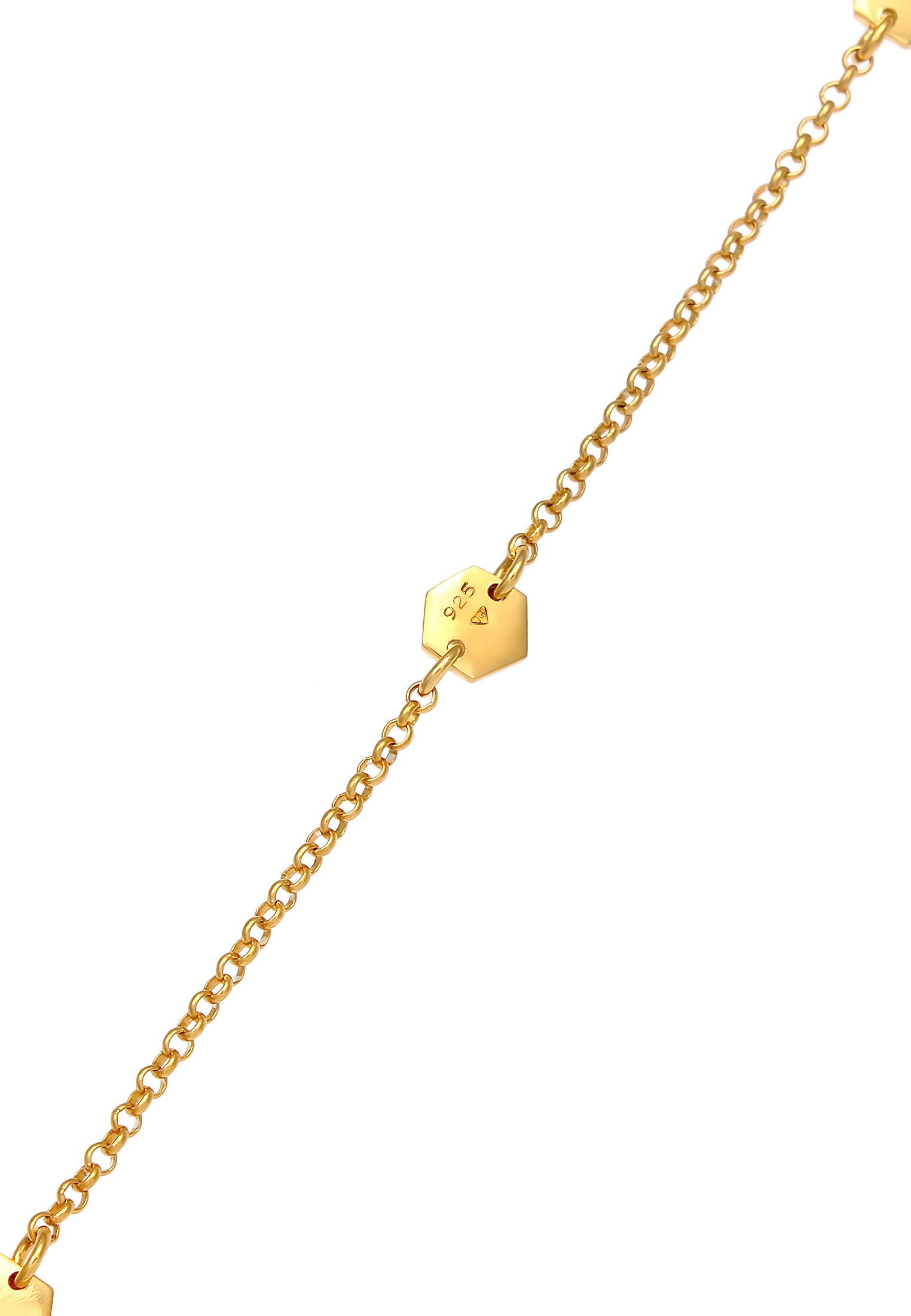 Elli Choker »Halskette Choker Geo Plättchen Hexagon 925 Silber«