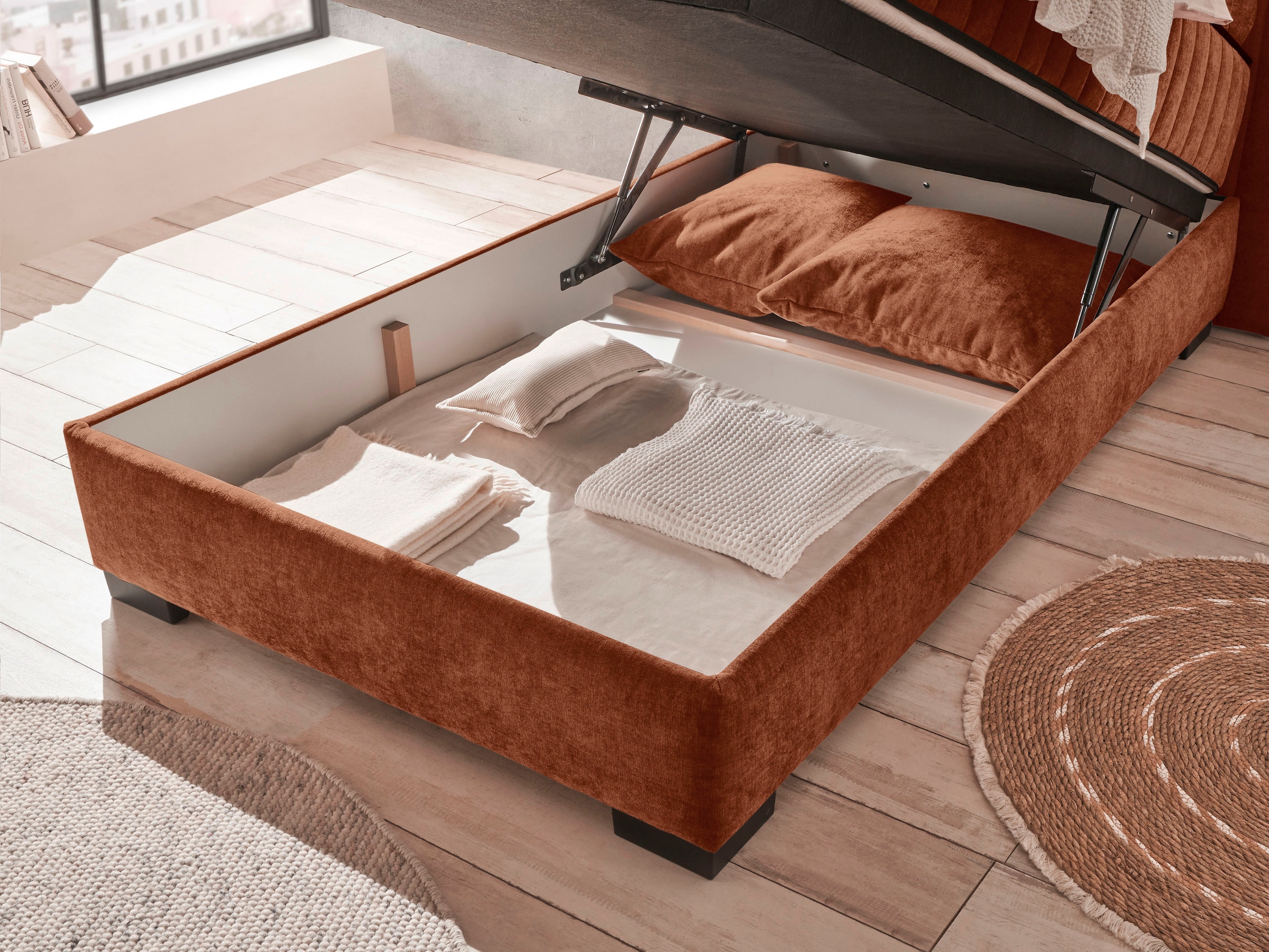 ED EXCITING DESIGN Boxbett »Nagol« mit Bettkasten, mit Wendematratze, erhältlich in verschiedenen Breiten