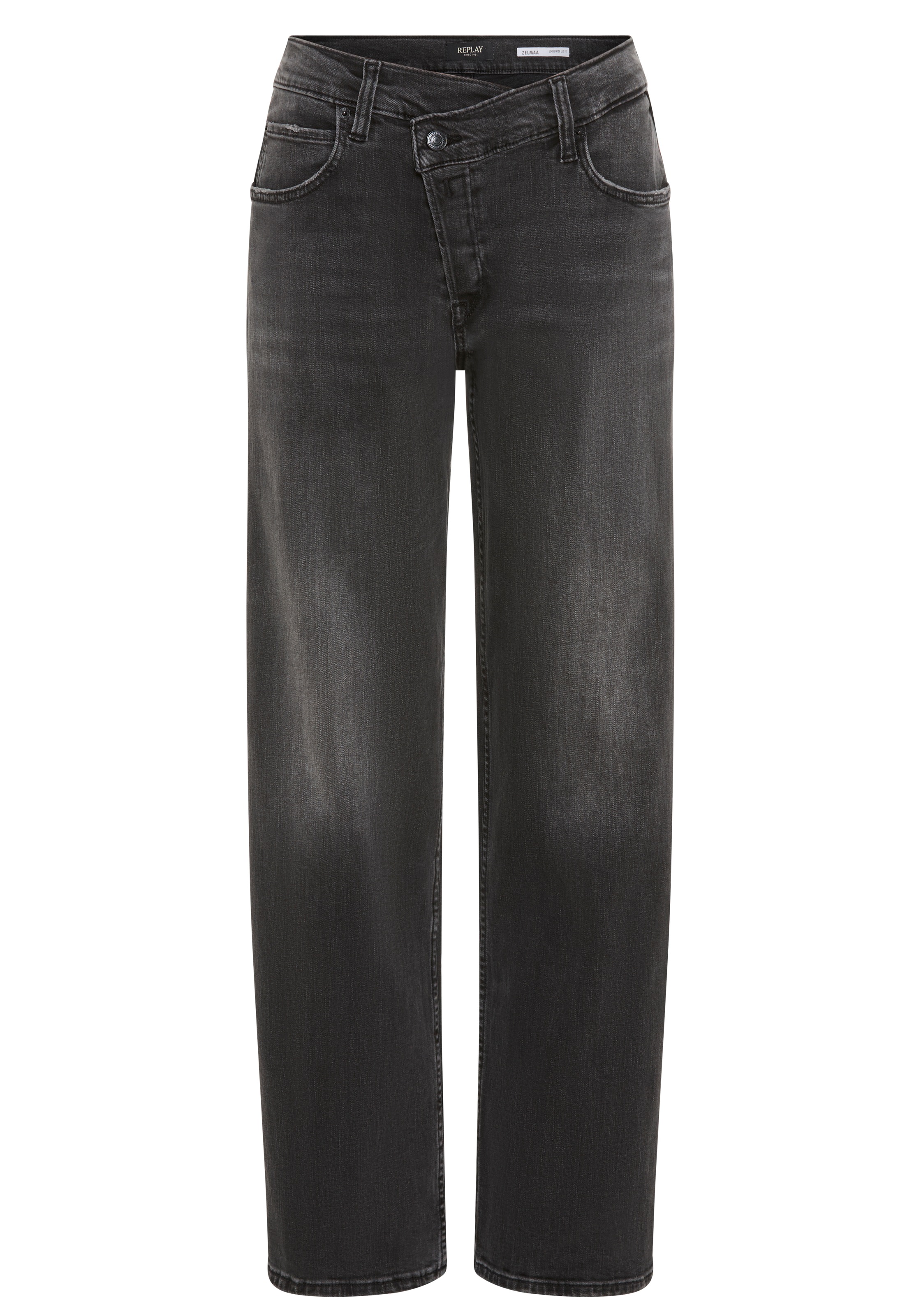Replay Weite Jeans »ZELMAA« mit asymmetrischem Verschluss