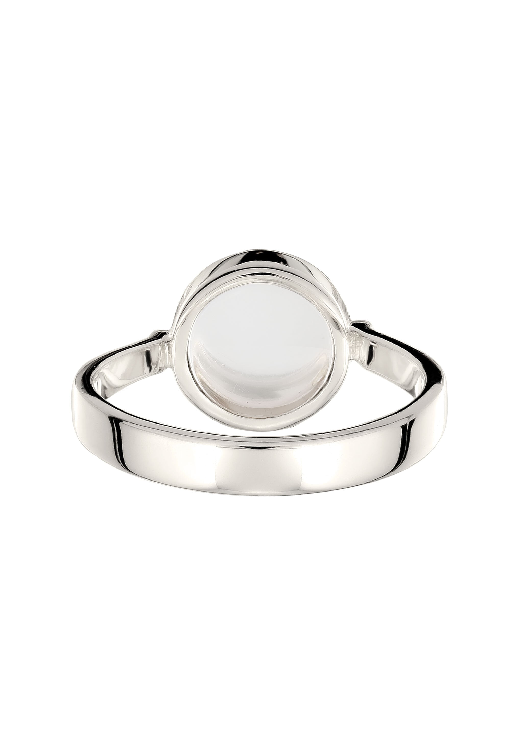 Elli Silberring »Ring Rock Crystal Rund Transparent 925 Sterling Silber«