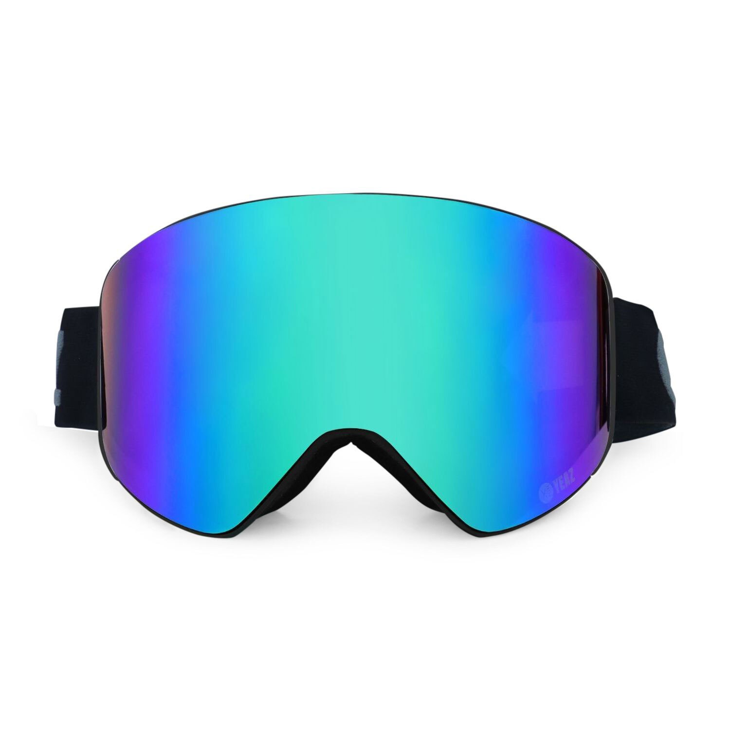 YEAZ Snowboardbrille »Magnet-Ski-Snowboardbrille grün verspiegelt/schwarz APEX«