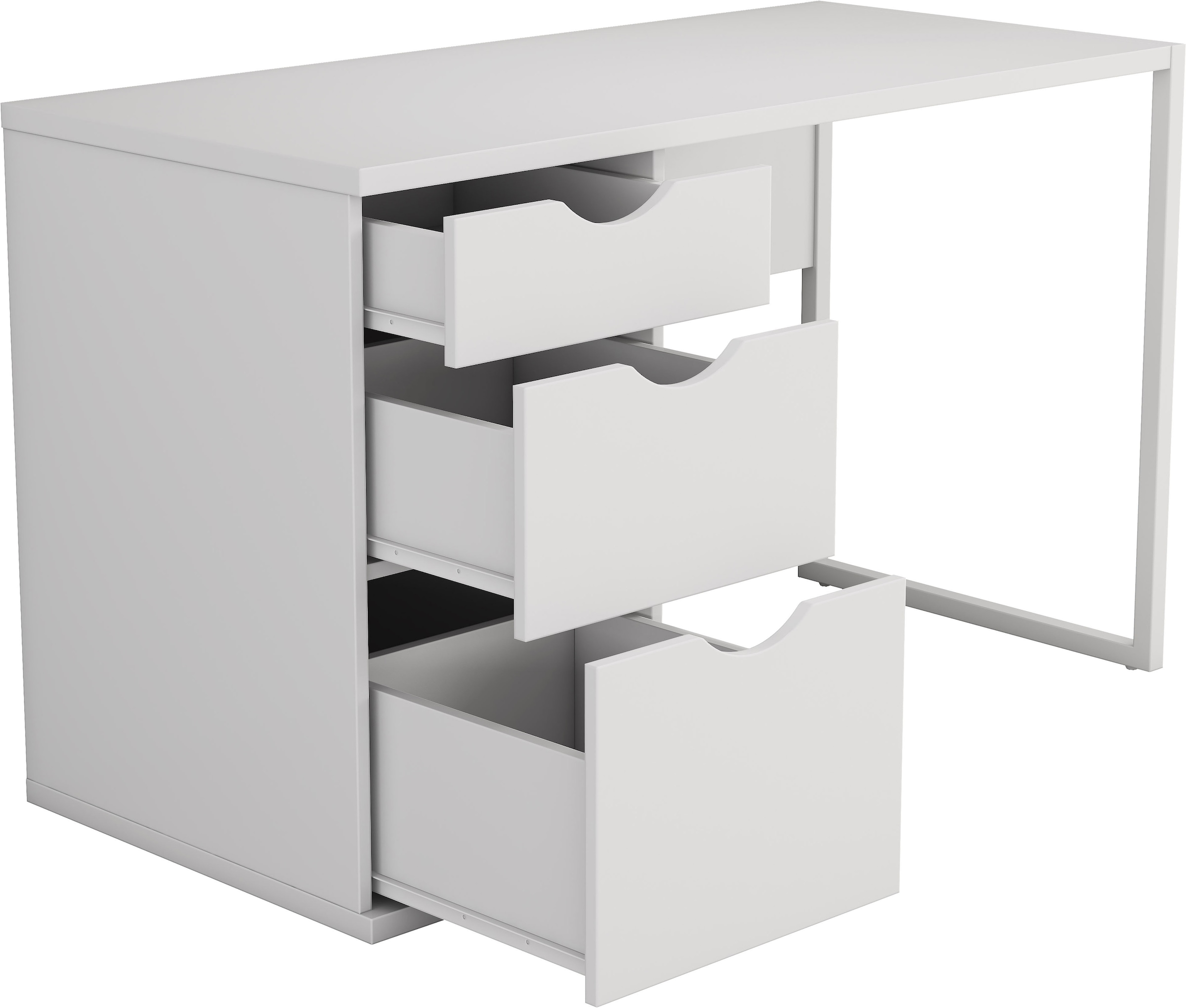 OTTO home Schreibtisch Set,  mit Schubladen, im modernen skandinavischen Design, Breite 120 cm