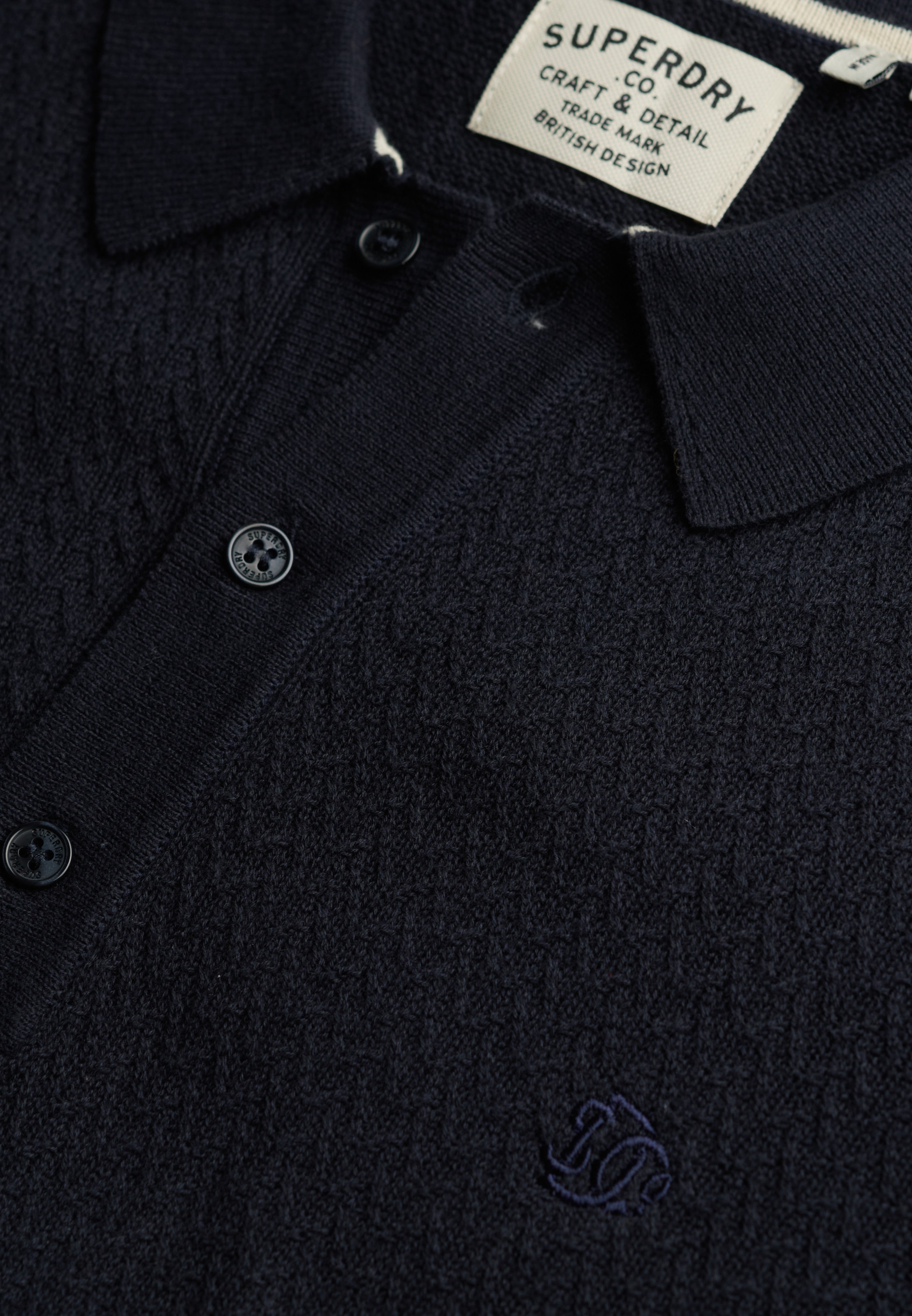 Superdry Poloshirt »KNITTED TEXTURE S/S POLO« Baumwolle, relaxed fit