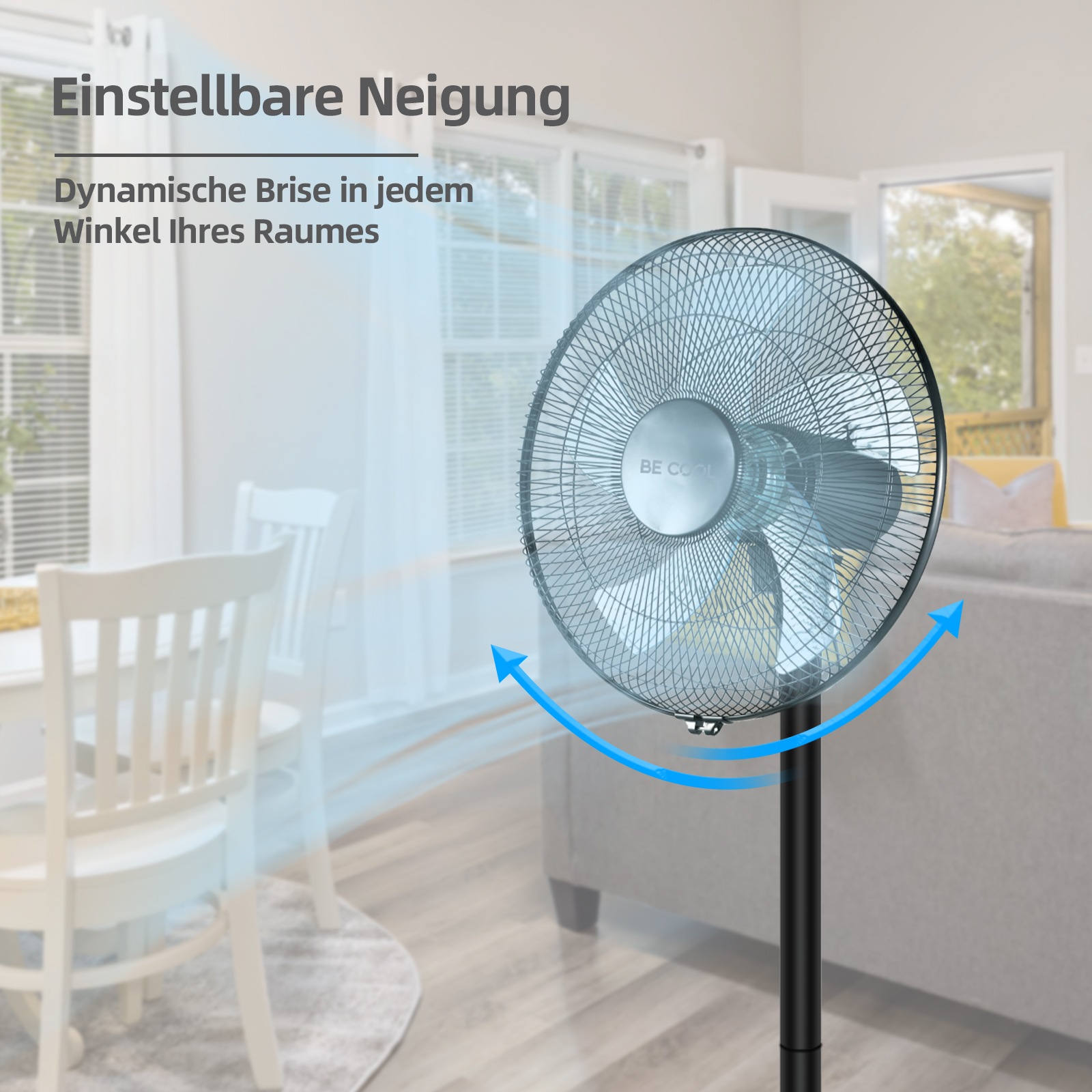 be cool Standventilator »BE COOL 2 in 1 Stand-und Tischventilator 40 cm«, 40 cm Durchmesser