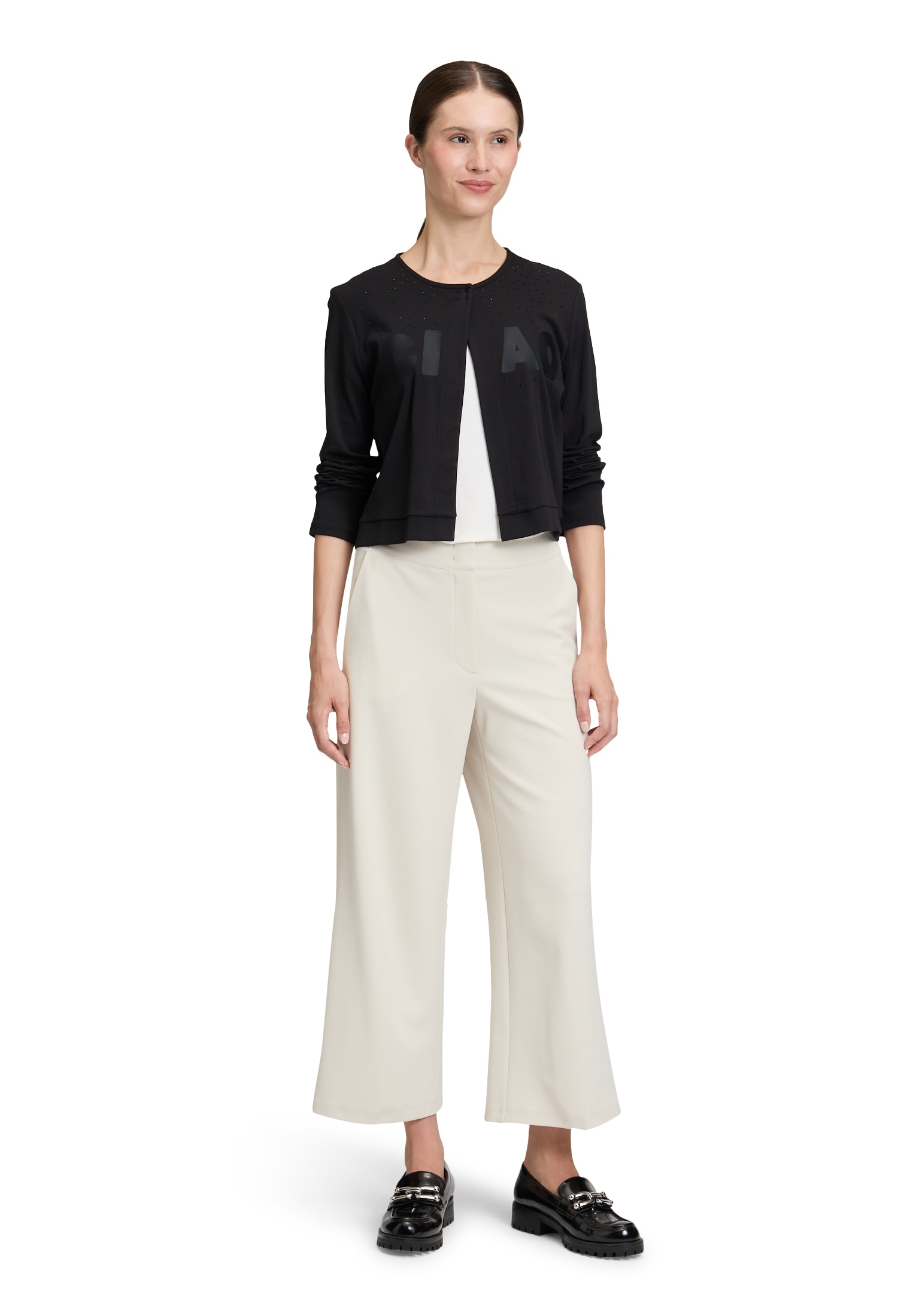 Betty Barclay Langarmshirt »Shirtjacke mit Rundhalsausschnitt«