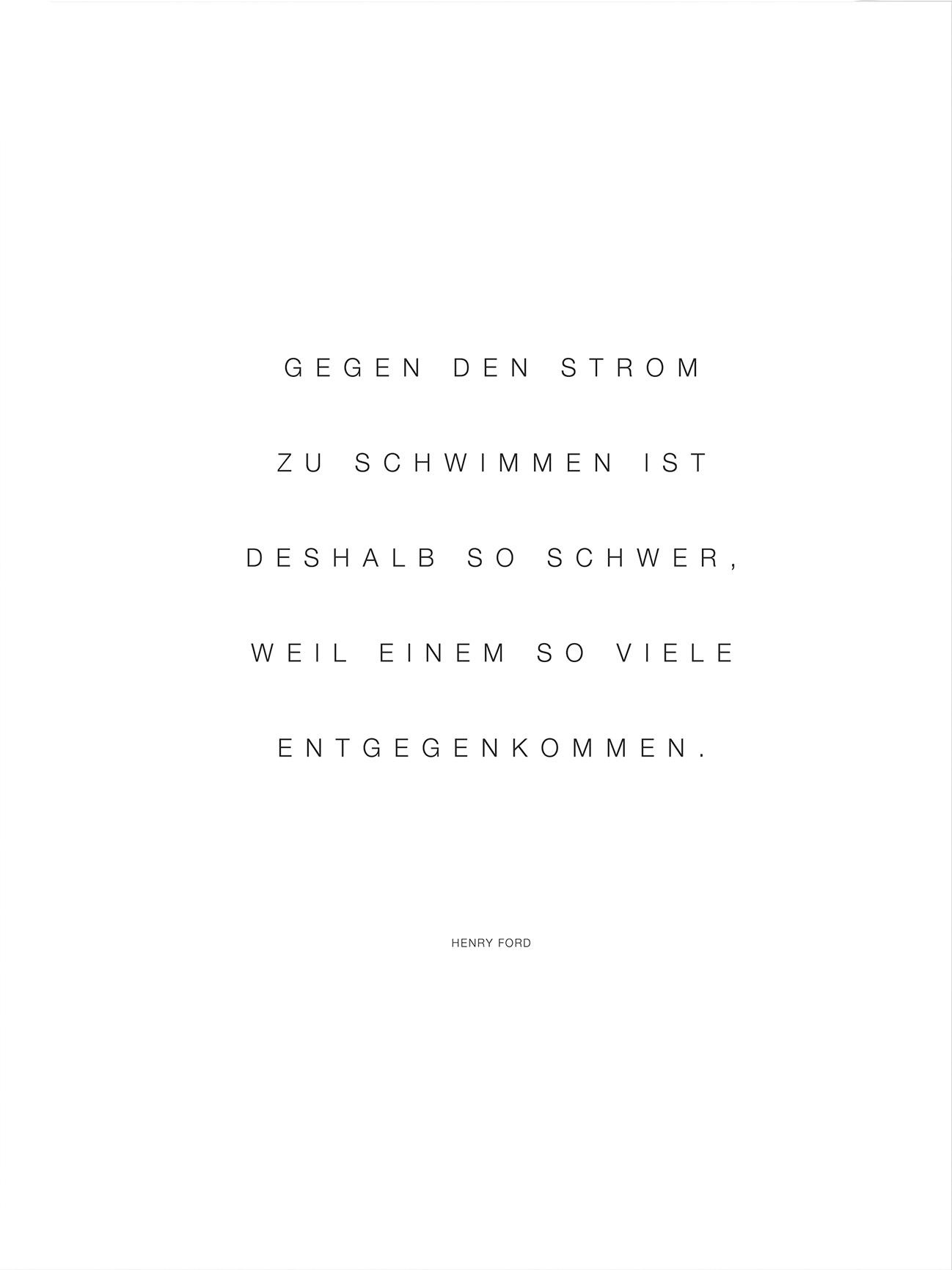 Wall-Art Poster »Gegen den Strom schwimmen«, Poster, Wandbild, Bild, Wandposter