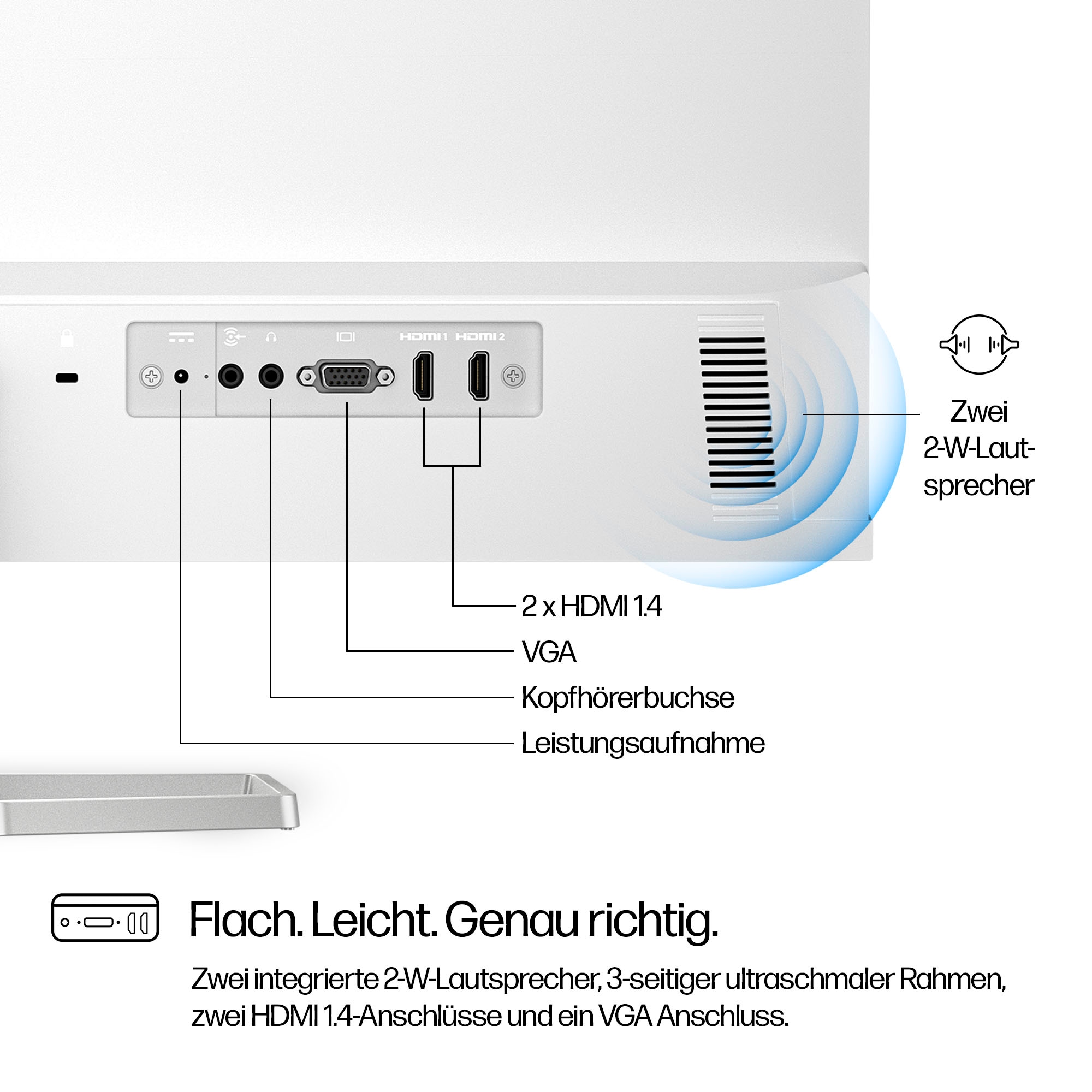 HP LED-Monitor »527sa (HSD-0175-K)«, 69 cm/27 Zoll, 1920 x 1080 px, Full HD, 5 ms Reaktionszeit, 100 Hz