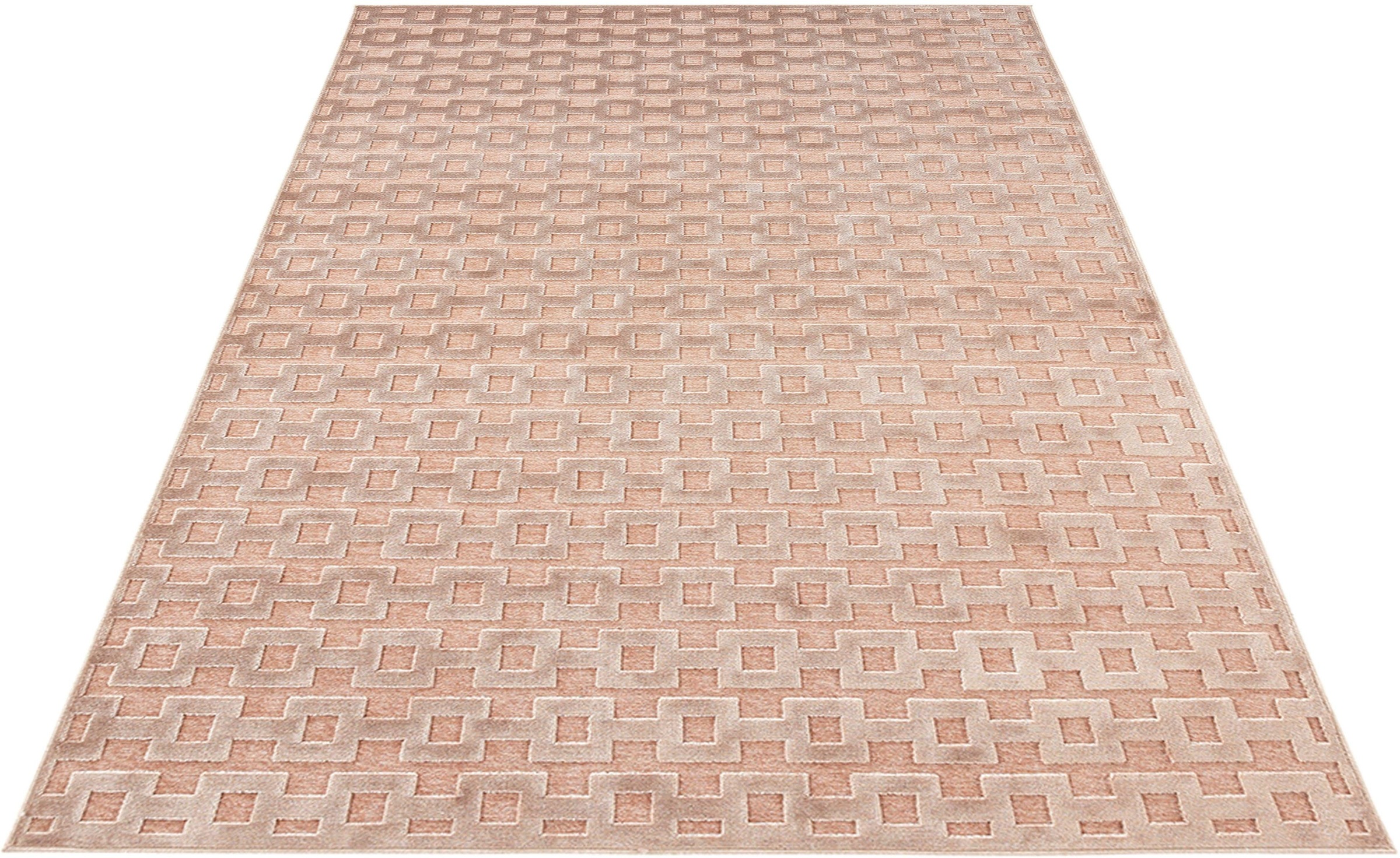 MINT RUGS Teppich »Bouton«, rechteckig, 4 mm Höhe, Hoch-Tief-Effekt, Wohnzimmer