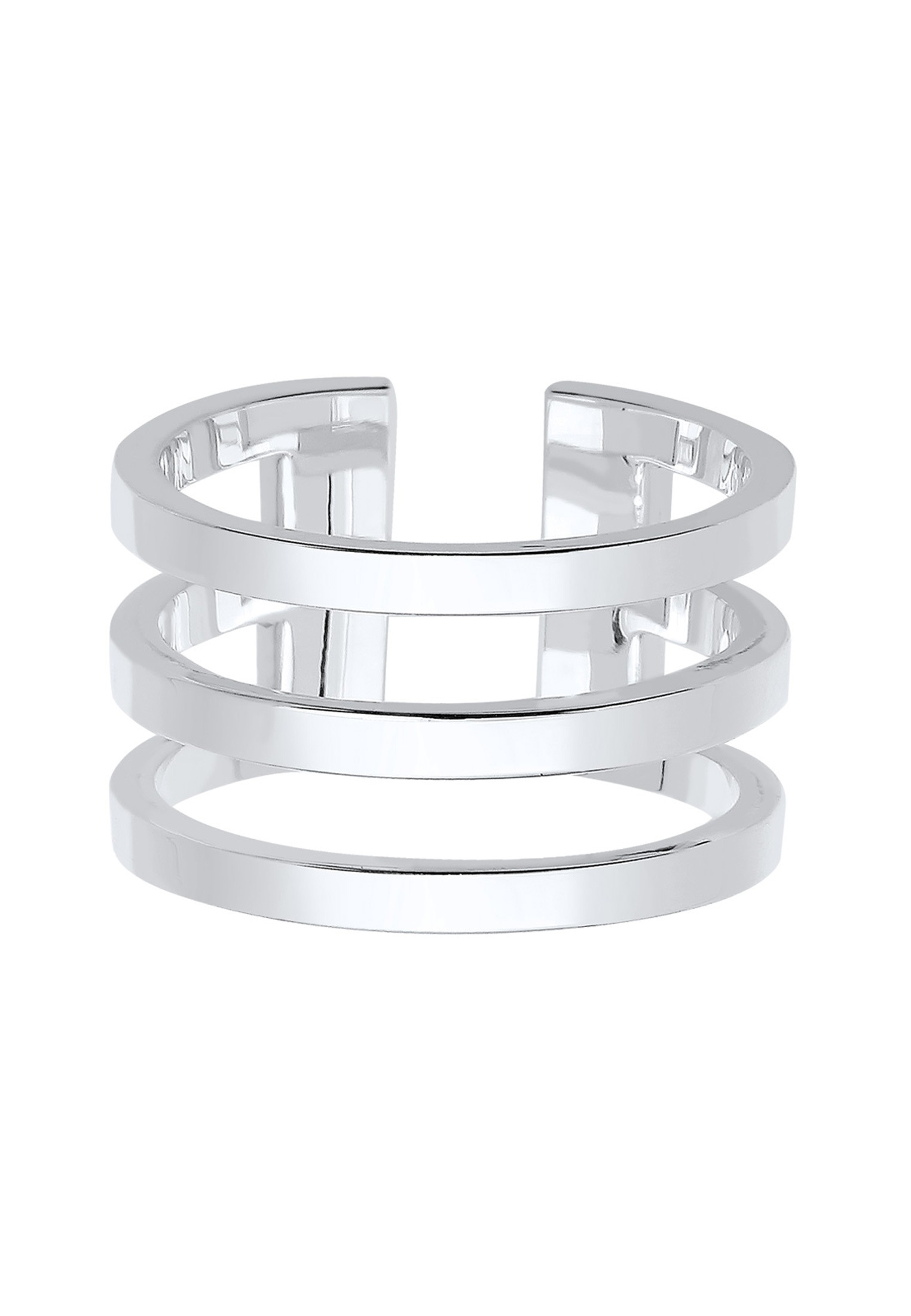 Elli Silberring »Ring Silberring Breit Schlicht Offen 925 Silber«
