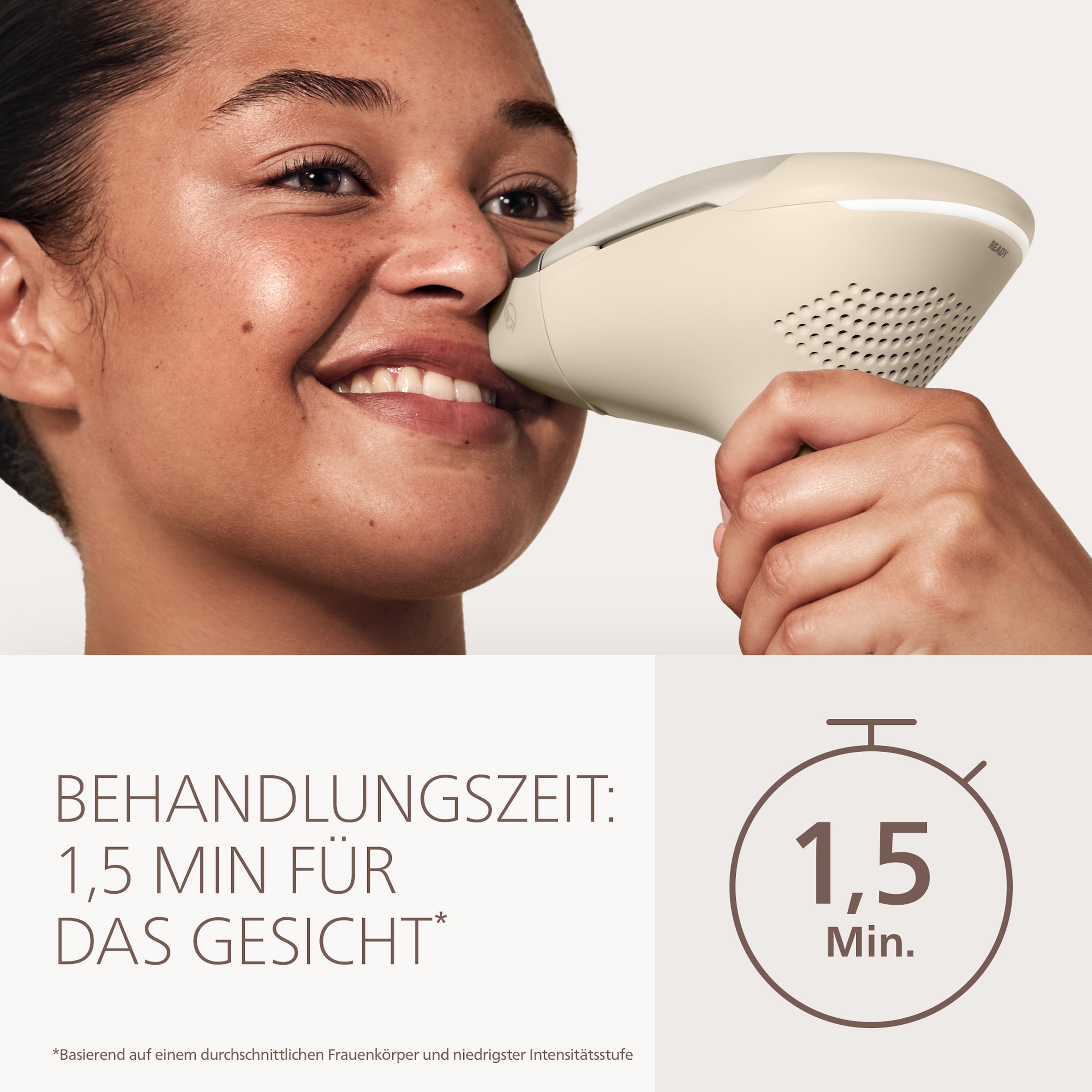 Philips IPL-Haarentferner »Philips Lumea Series 9900 Pro BRC342/00, NEUHEIT« 4 Aufsätze (Körper, Gesicht, Achseln, Bikinizone), Audioführung