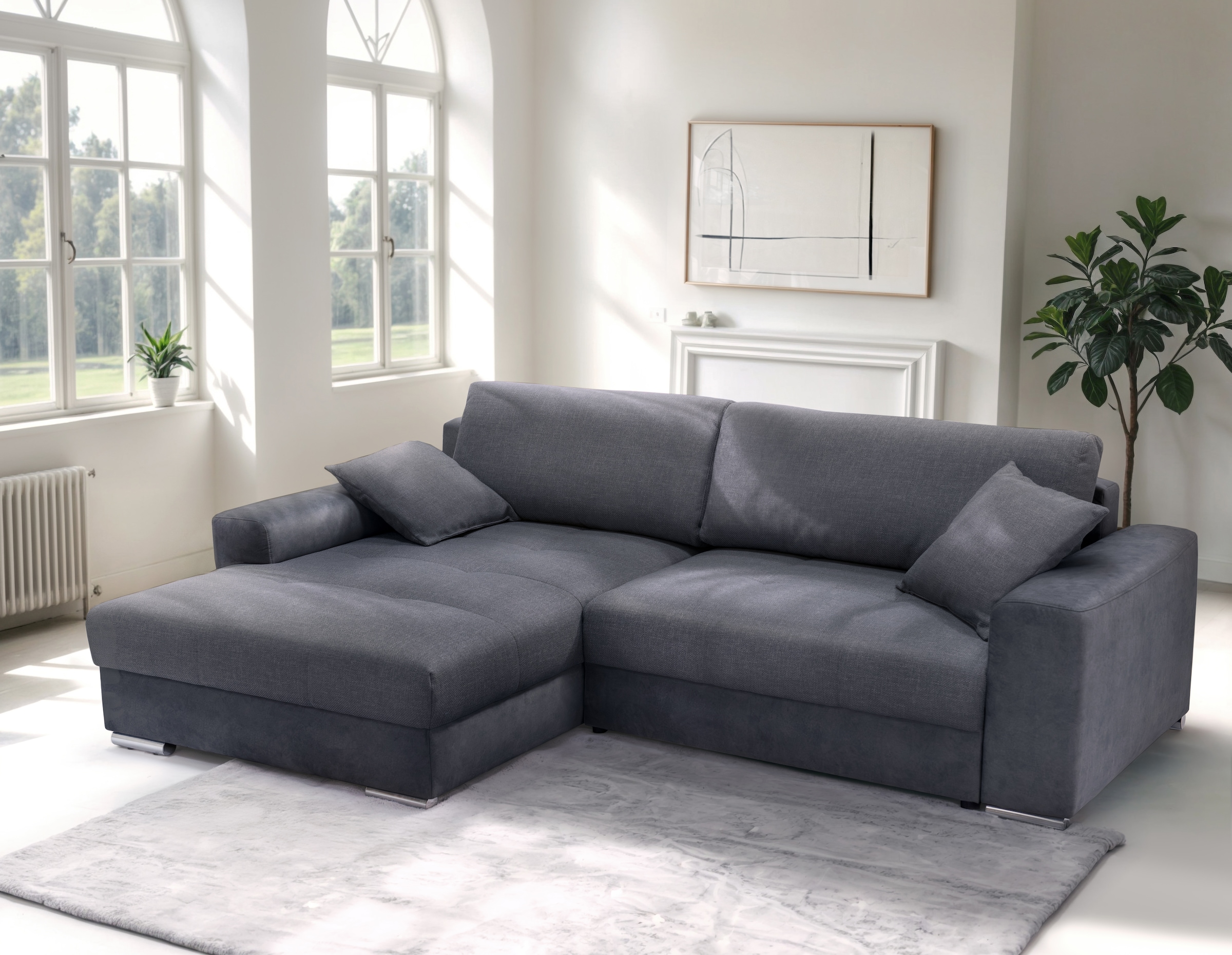 exxpo - sofa fashion Ecksofa »Larnaca, inkl. Bettfunktion und Bettkasten, bequem und komfortabel,«, mit...