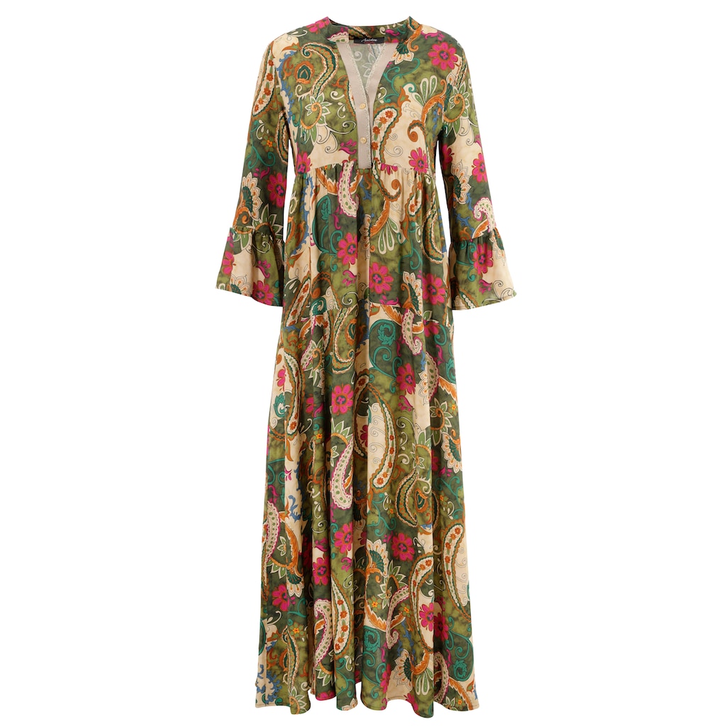 Aniston CASUAL Maxikleid, mit farbenfrohem Blumen- und Paisley-Druck