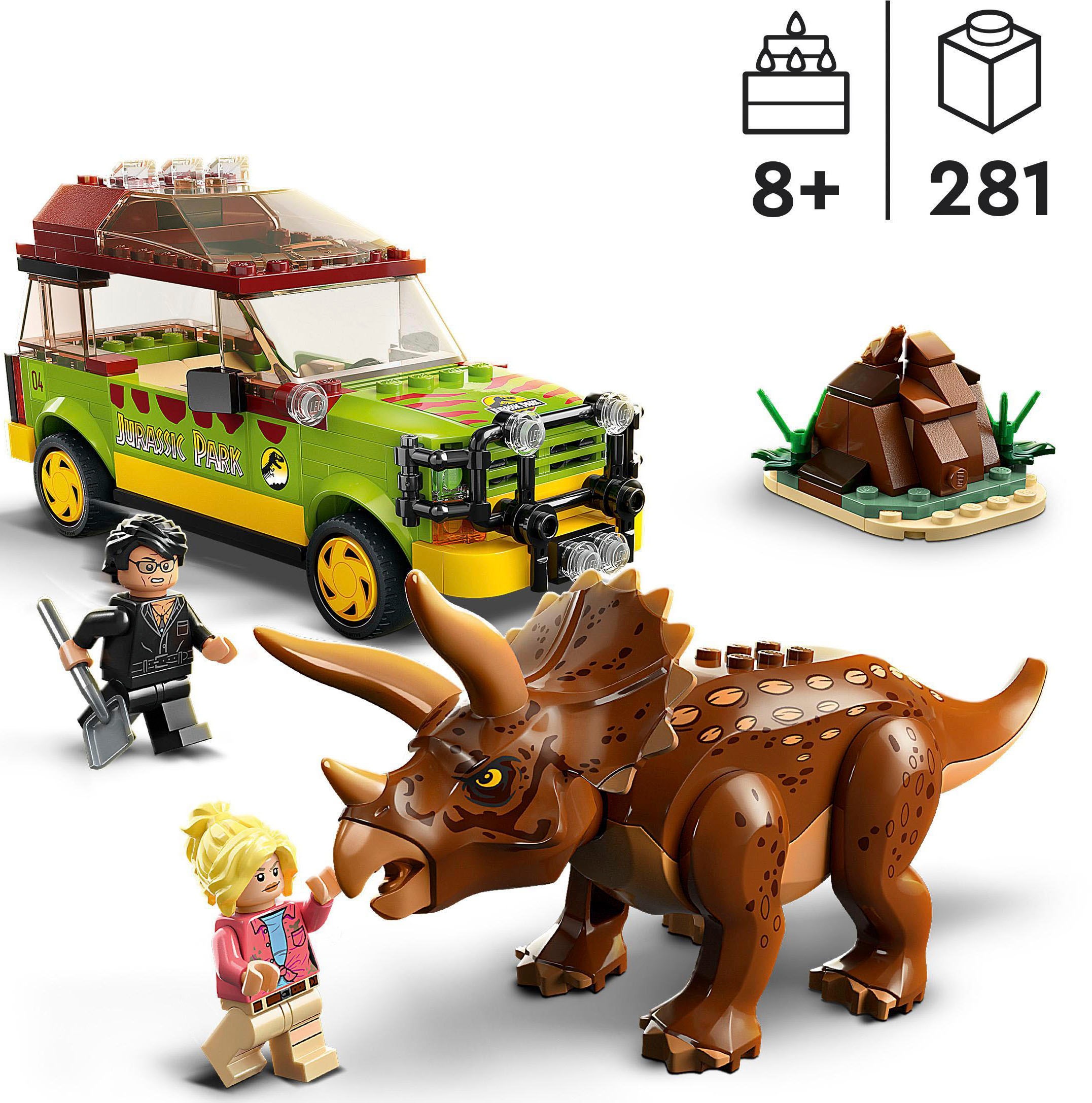 LEGO® Konstruktionsspielsteine »Triceratops-Forschung (76959), LEGO® Jurassic Park«, (281 St.), Made in Europe