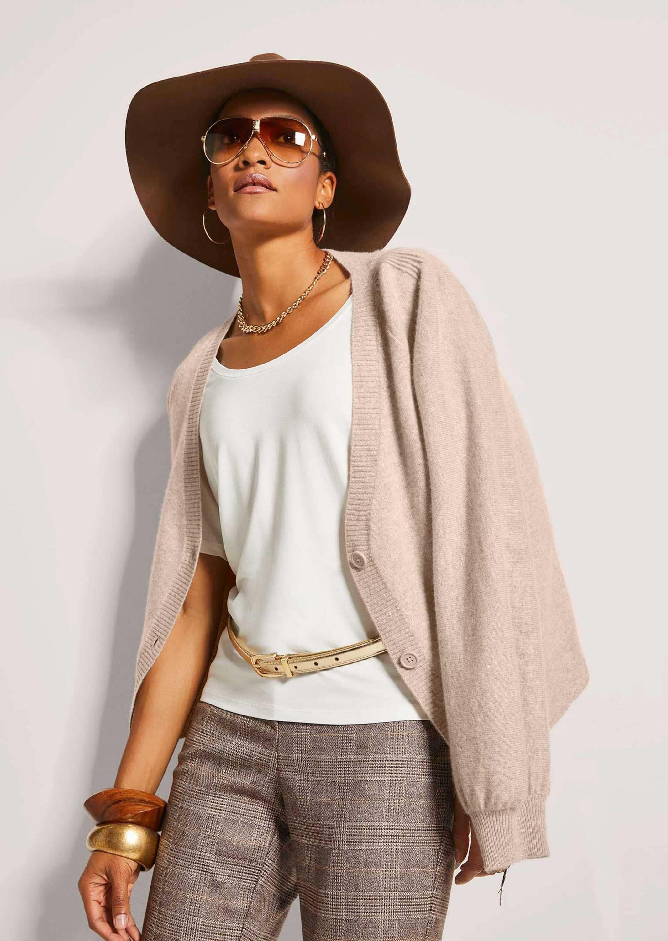 MADELEINE Strickjacke »Strickjacke Kaschmir-Cardigan mit Ballonärmeln« Good-Cashmere-Qualität