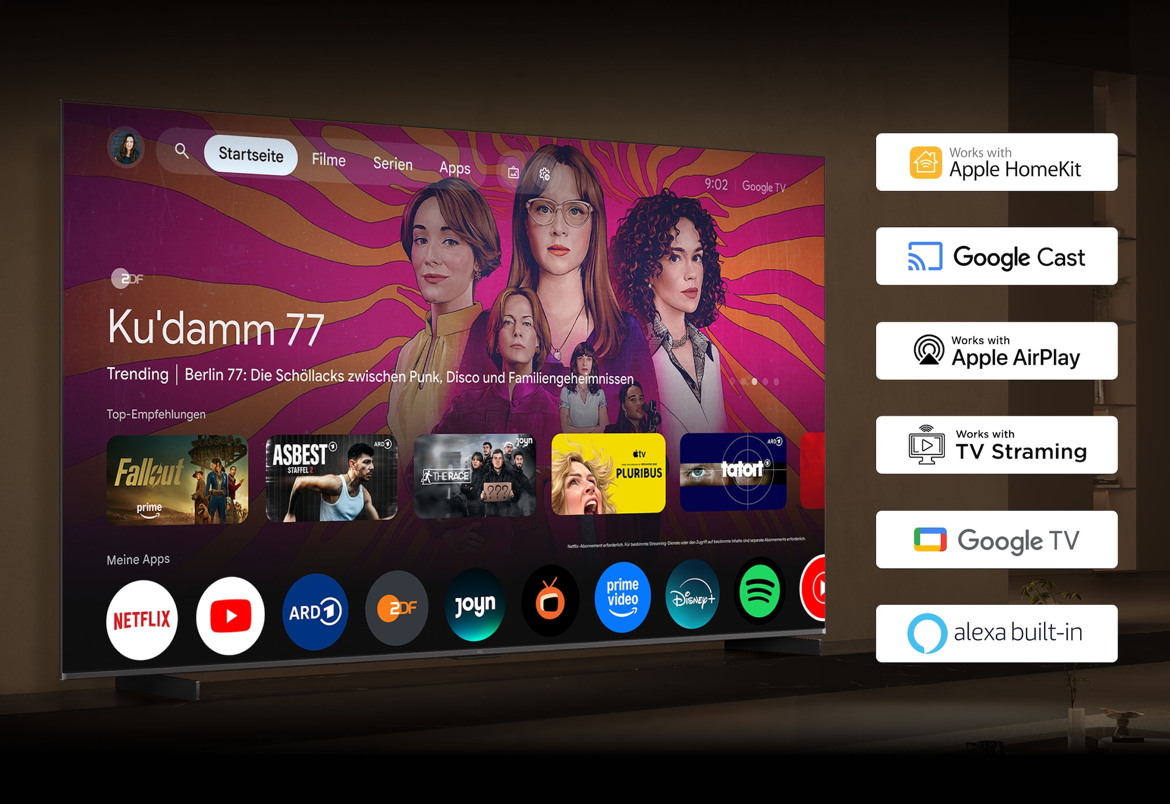 TCL LED-Fernseher »55T8D« 139 cm/55 ″ Smart-TV
