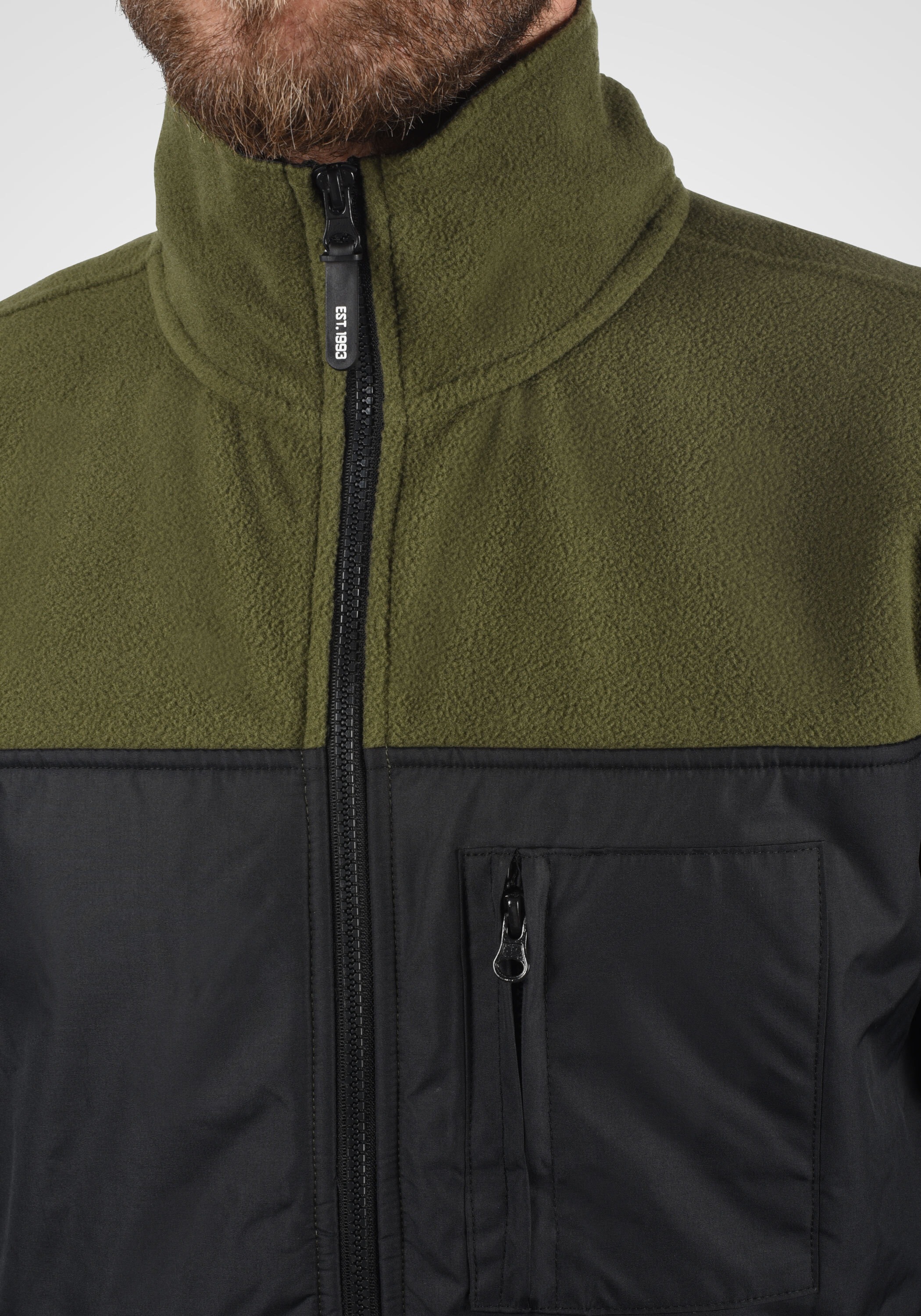 Indicode Fleecejacke »Fleecejacke IDBirch«, ohne Kapuze