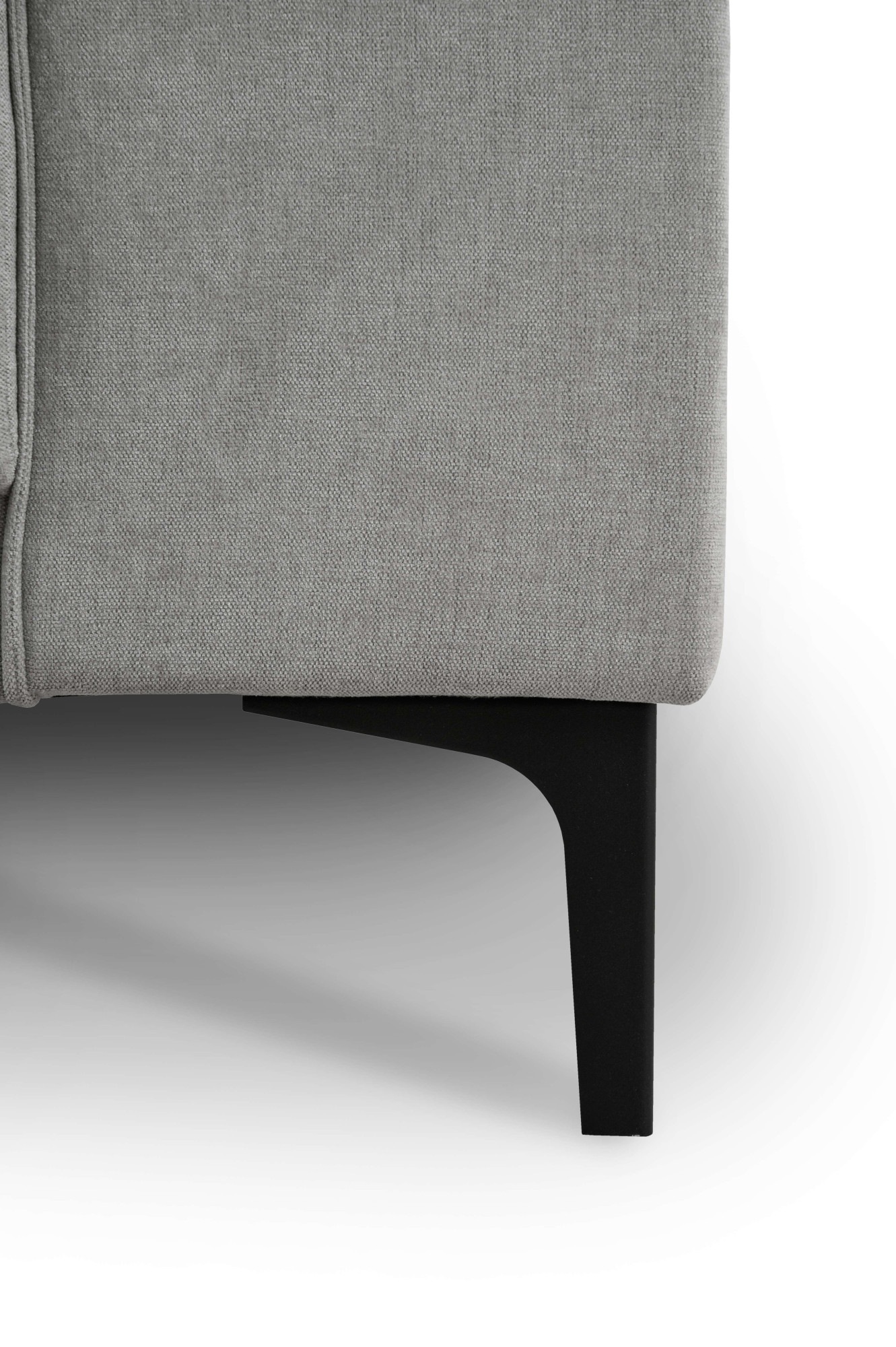 Places of Style Ecksofa »Polsterecke Oland, Struktur, Flachgewebe, Luxus-Microfaser, Boucle«, L-Form, 280 cm, Wellenunterfederung, Skandi-Design, Metallfüße