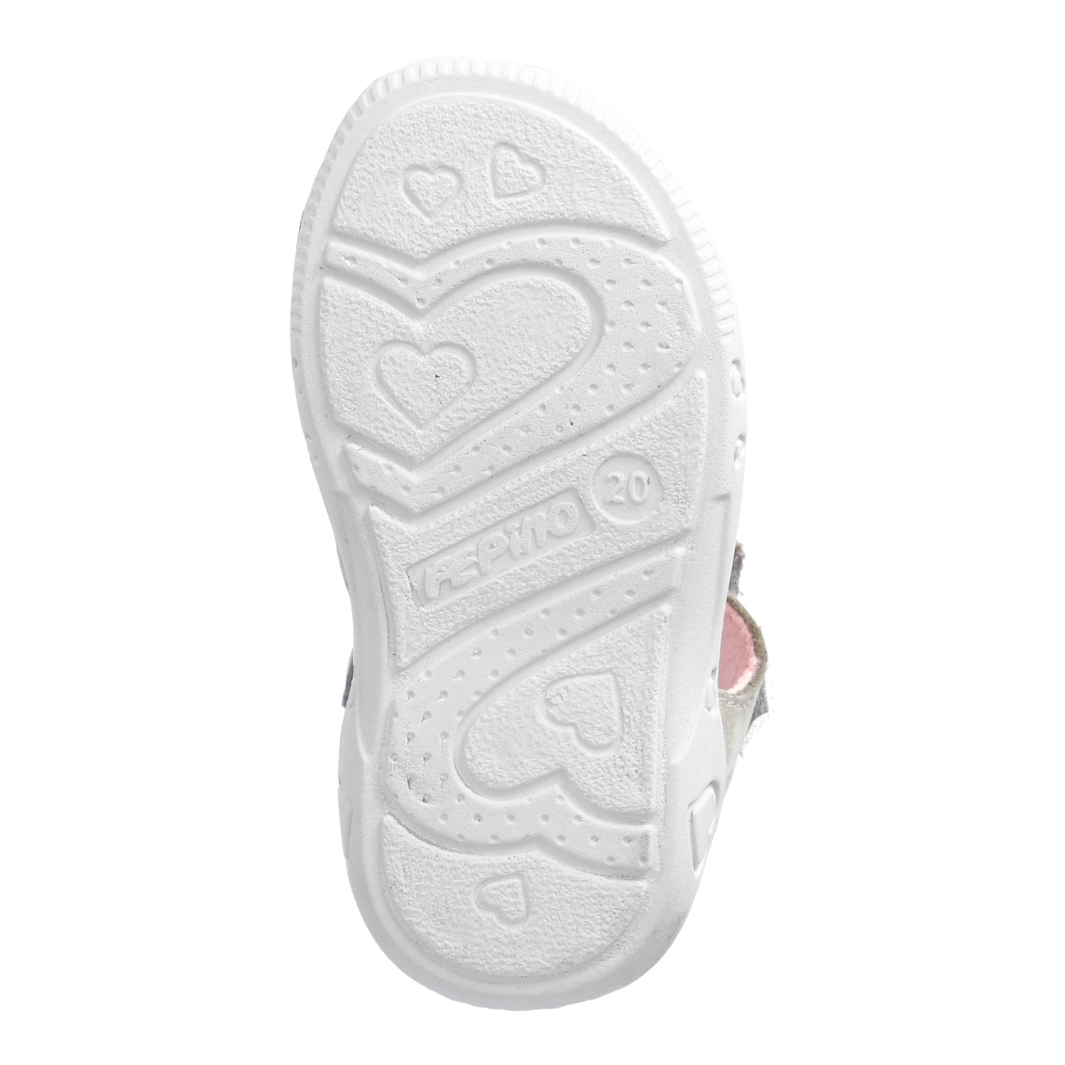 PEPINO by RICOSTA Lauflernschuh »Mimi WMS: mittel«  Sandalette mit Klett und Stickerei, Größenschablone zum Download