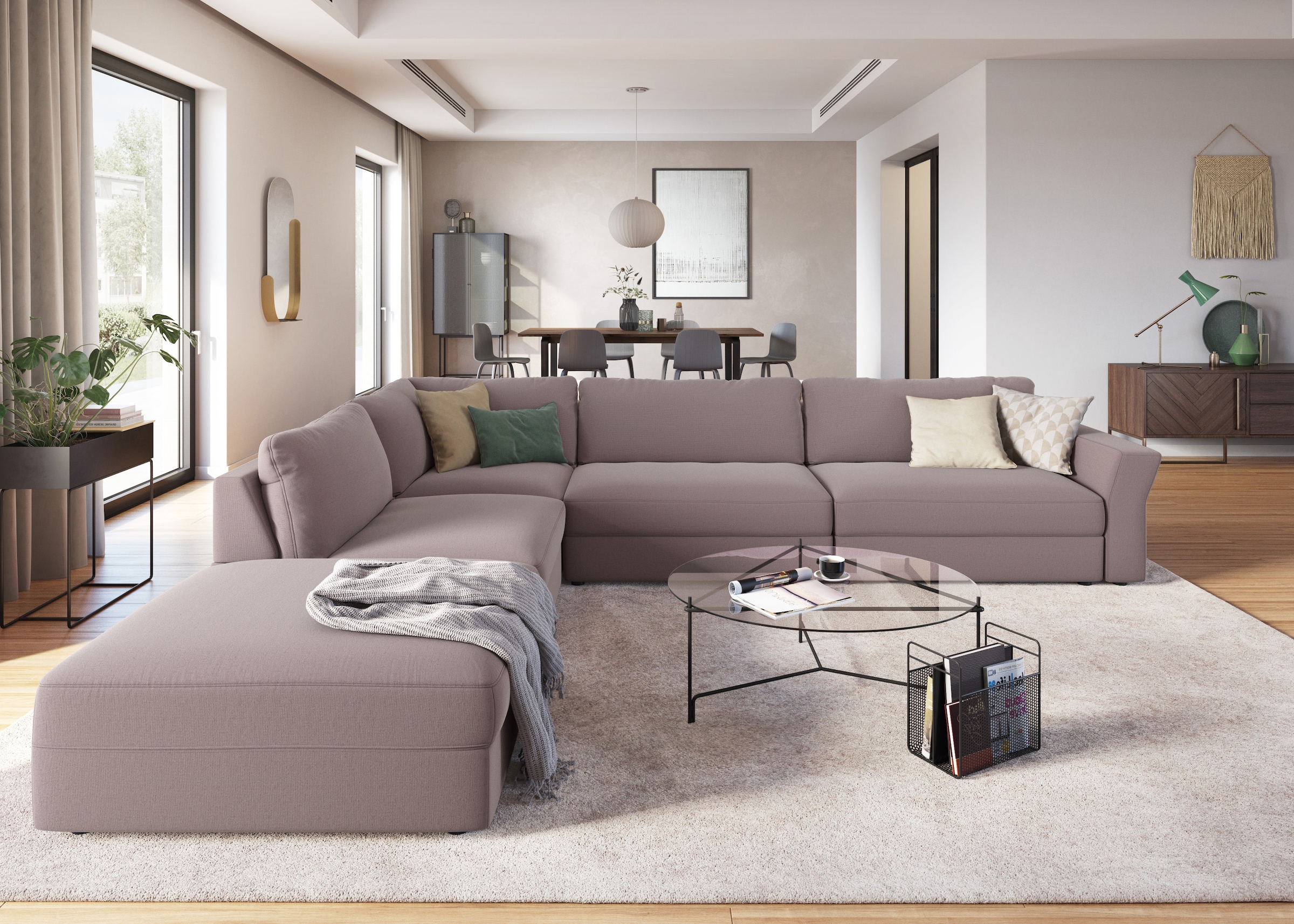 sit&more Ecksofa »Cadabra L-Form« Breite 356 cm, mit Sitztiefenverstellung