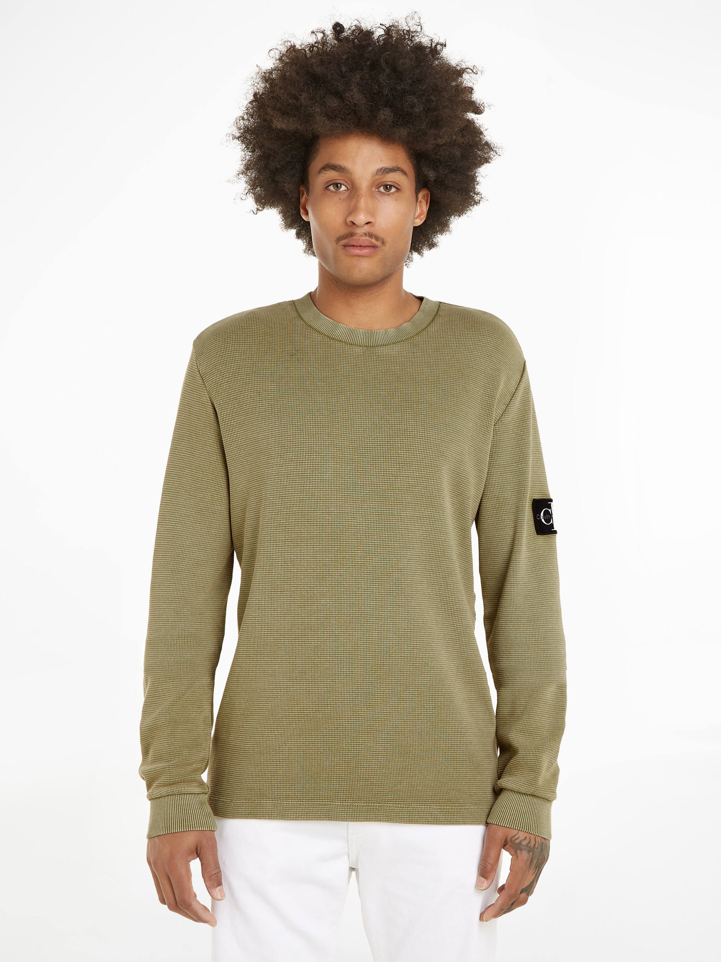 Calvin Klein Jeans Langarmshirt »WASHED OTTO BADGE mit WAFFLE Logopatch LS bei TEE«, bestellen