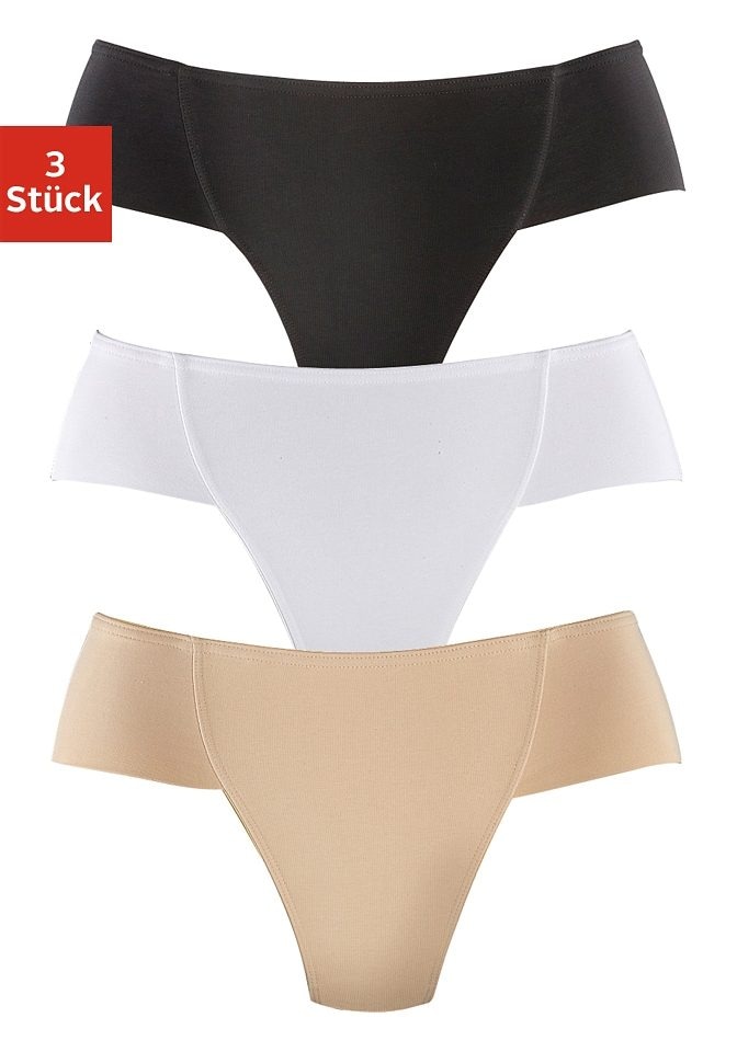 petite fleur Formstring, (Packung, 3 Shop elastischer aus im Online Slip St.), Bodyforming Baumwolle OTTO