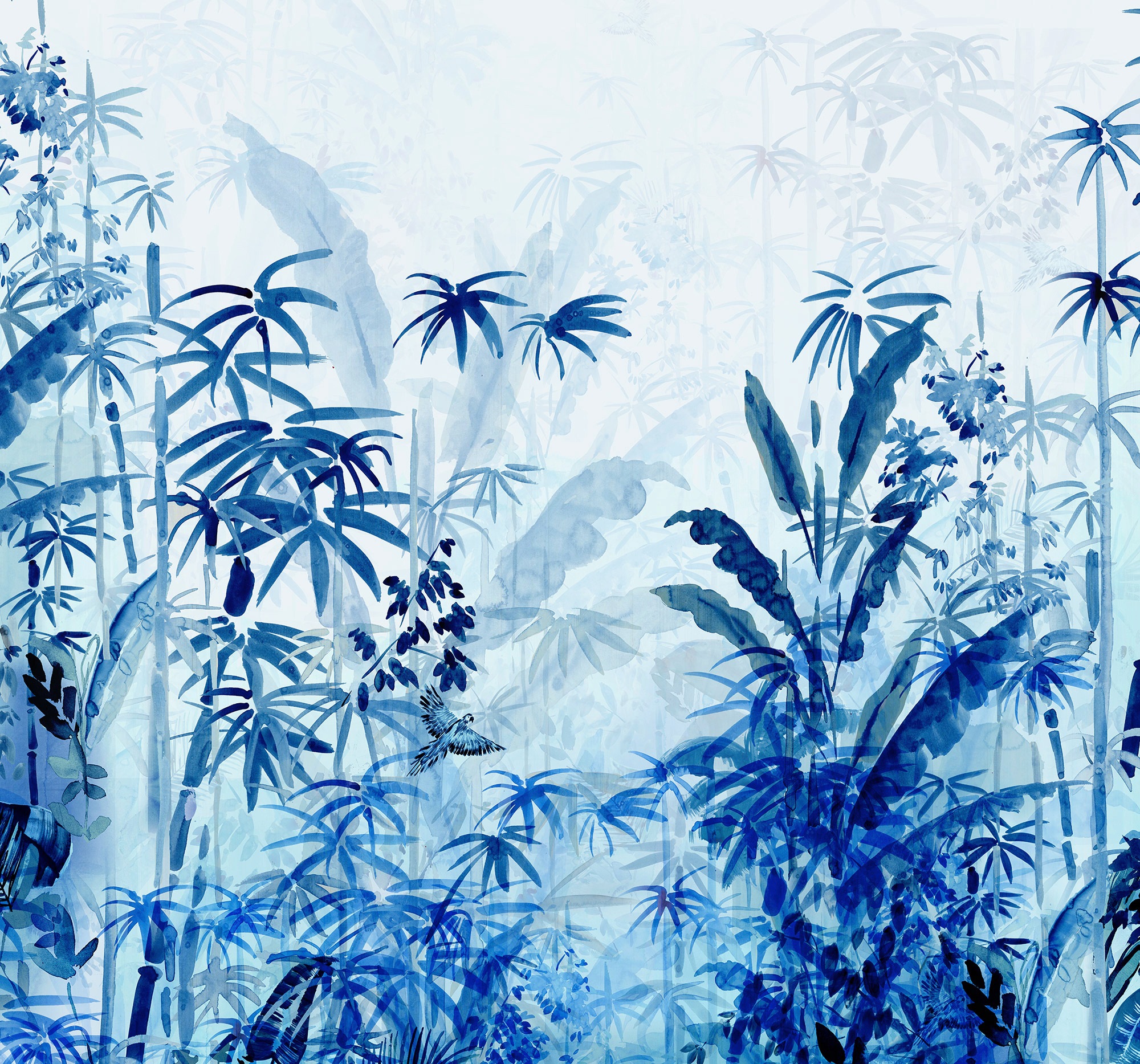 Komar Fototapete »Blue Jungle«, floral-Wald-natürlich