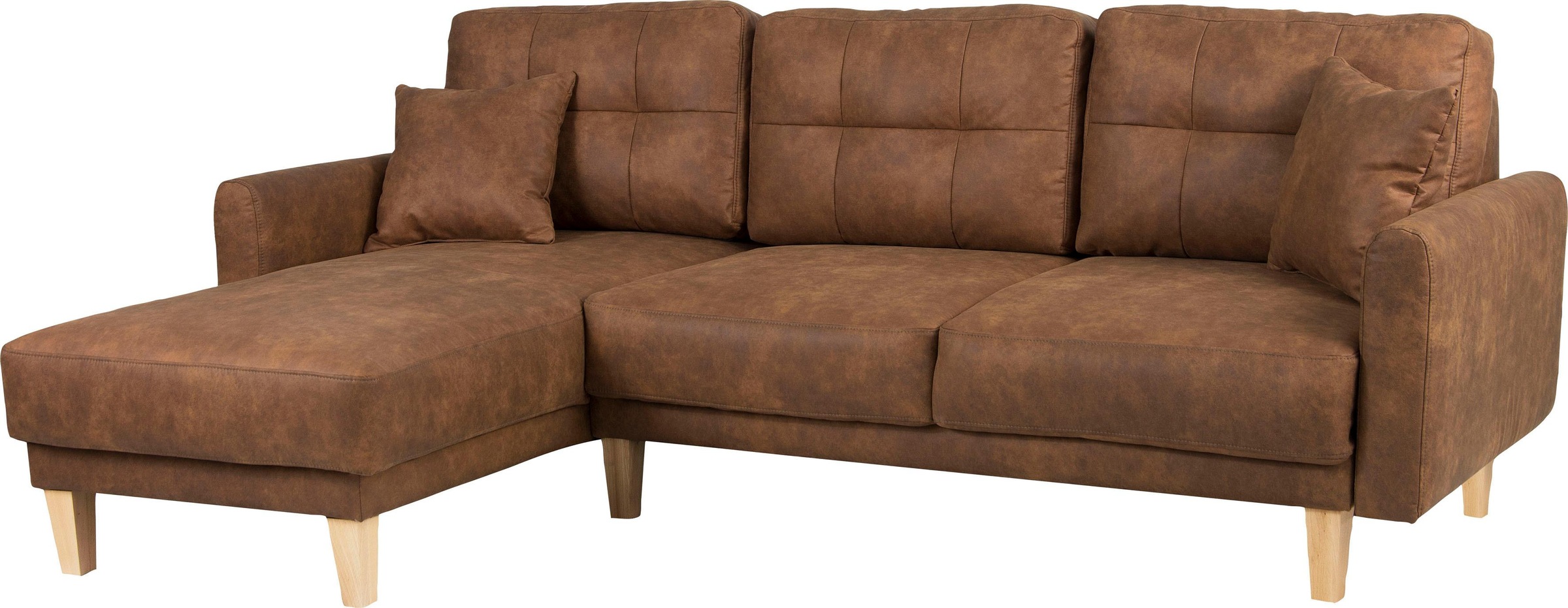 Home affaire Ecksofa »TRIPLO optionale Schlafsofa mit Bettkasten, Maße B/T/H: 234/164/89 cm«, L-Form wahlweise mit Bettfunktion - Liegefläche 132x210 cm