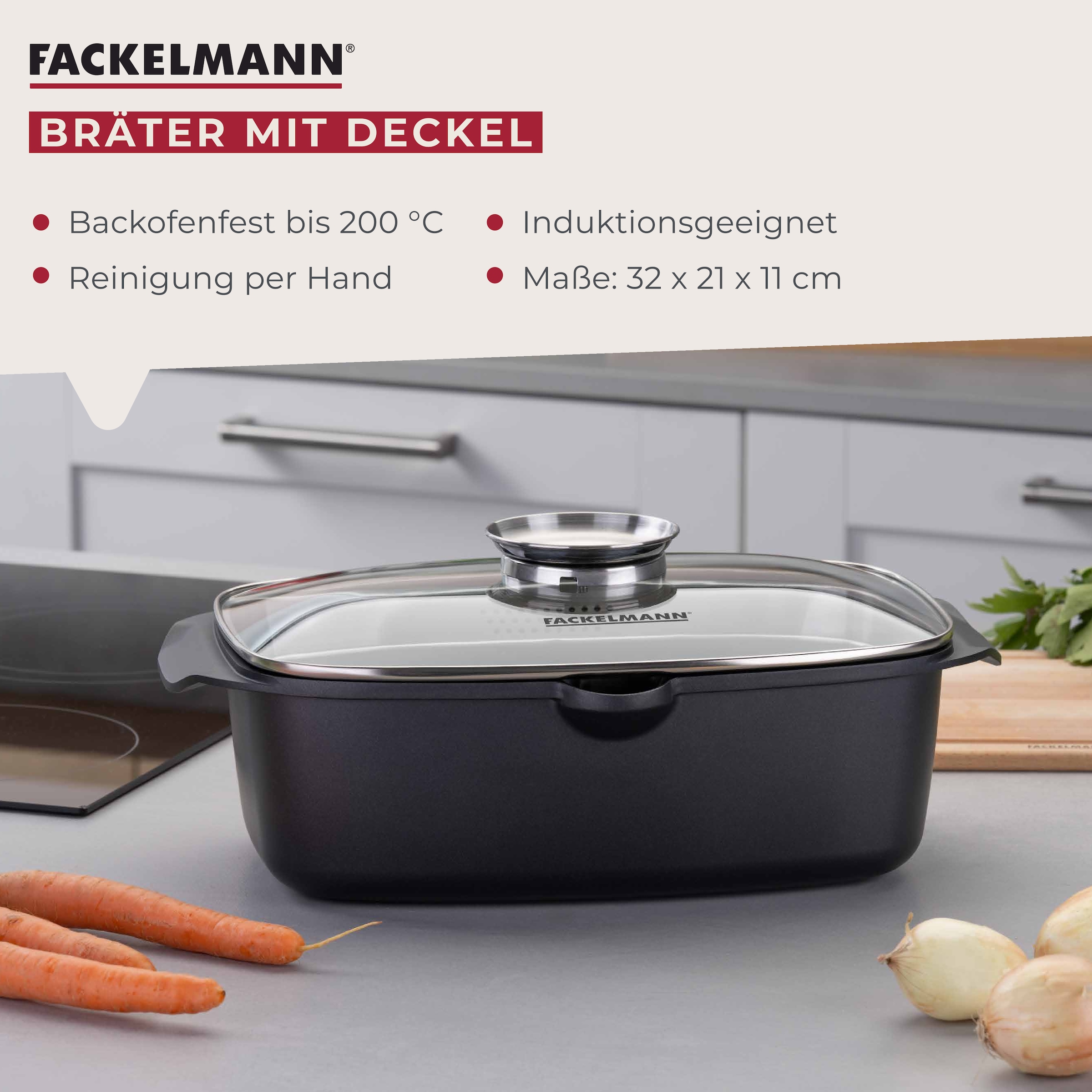 FACKELMANN Bräter »Roaster« 1 Stk. tlg. Aluminiumguss