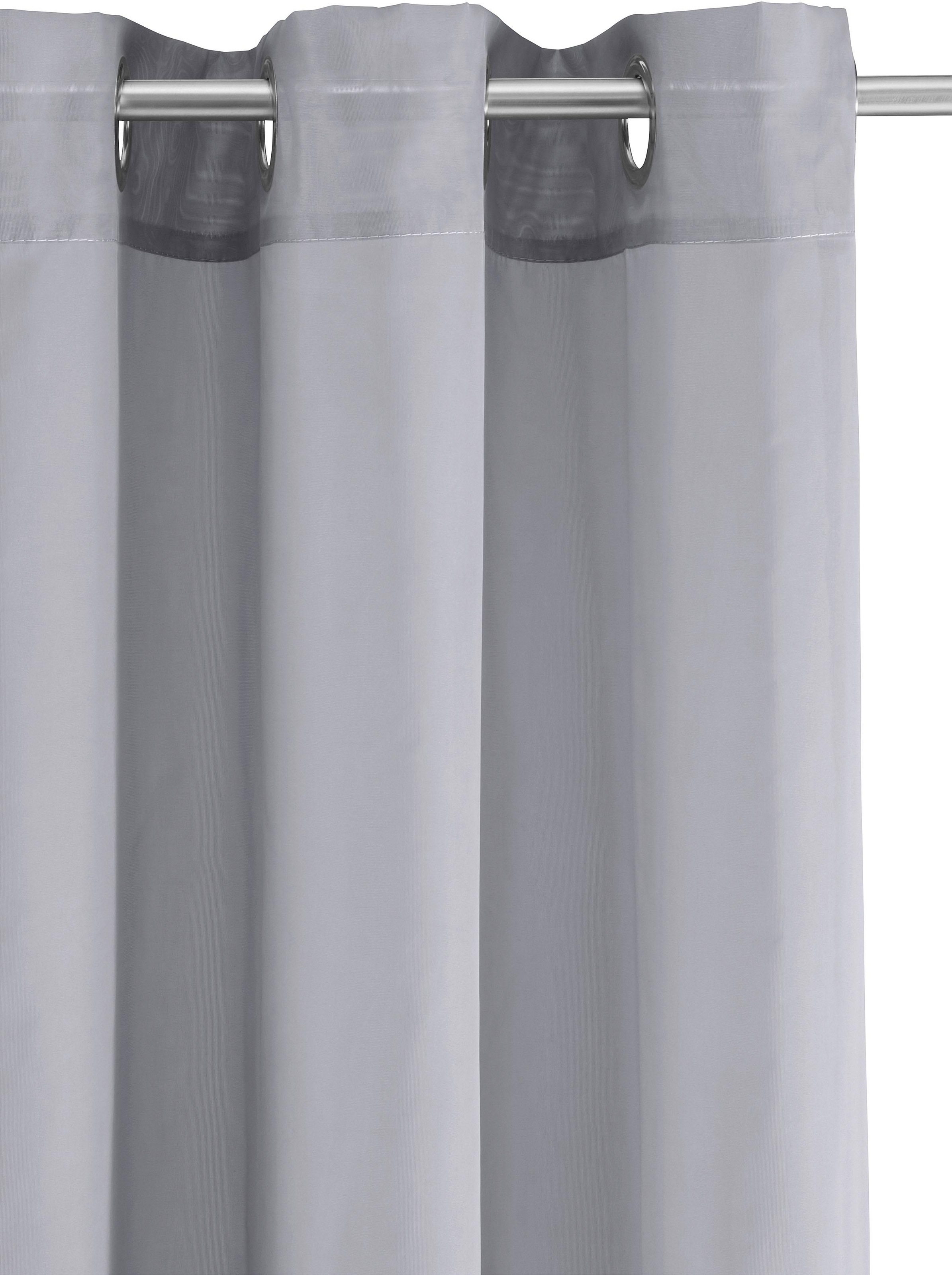 my home Gardine »XANA mit Ösen, Kräuselband oder Schlaufen«, (2 St.), Bestseller, einfarbig, 1 bzw. 2 Schals, pflegeleicht, Schal