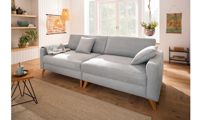 Home affaire Big-Sofa »Stanza«, incl. 2 Zierkissen und Keder, moderne Holzfüße, B/T/H:... kaufen