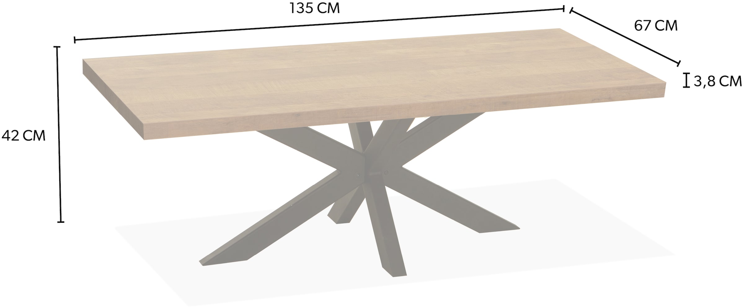 OMG Design Couchtisch »Novac« 1 Stk. tlg. in drei modernen Farbvarianten, mit Metallgestell