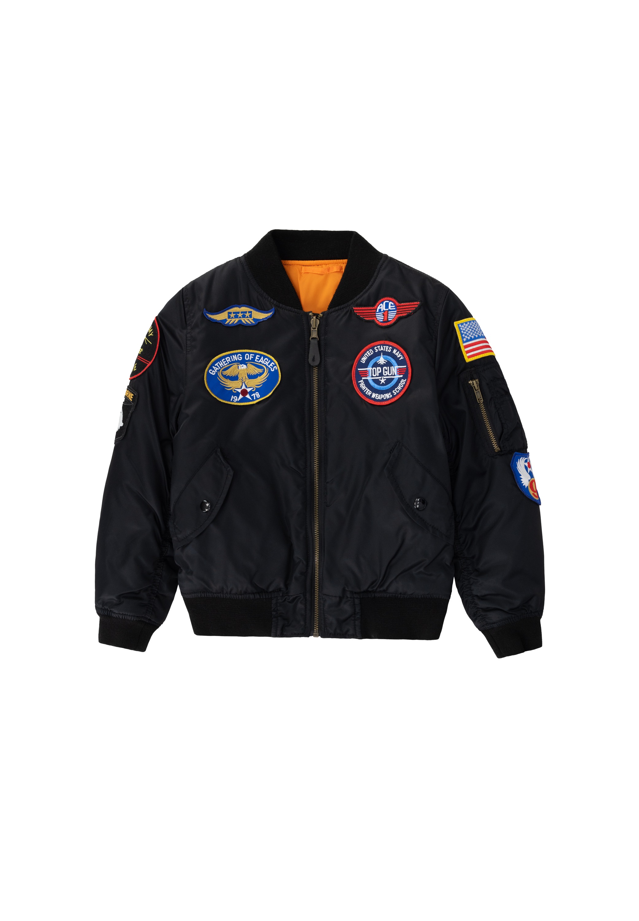 Alpha Industries Bomberjacke »MA-1 Patch Kids« in schwarz, Größe 9