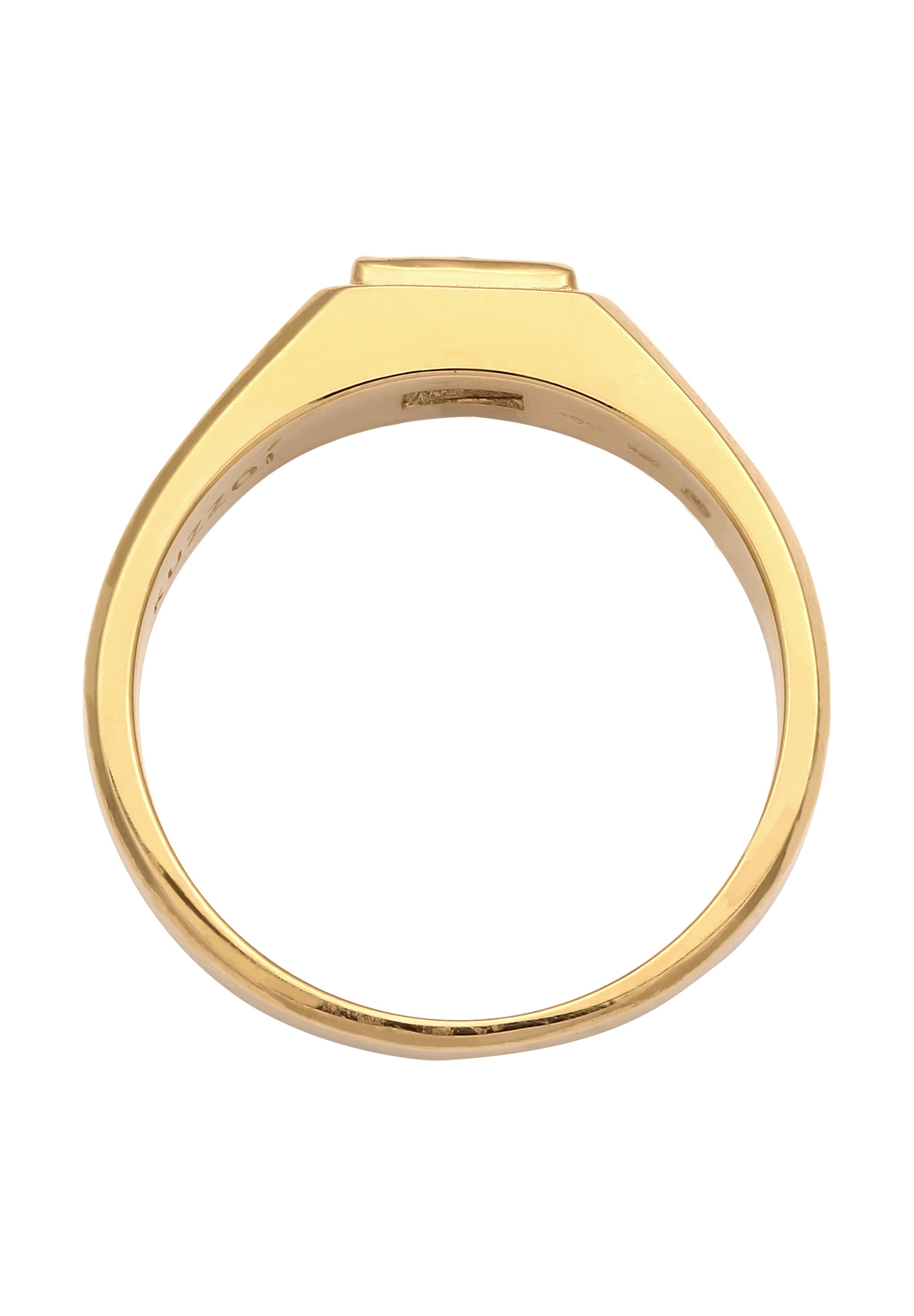 Kuzzoi Siegelring »Ring Siegelring Rechteck Synthetischer Saphir Blau 925 Sterling Silber«