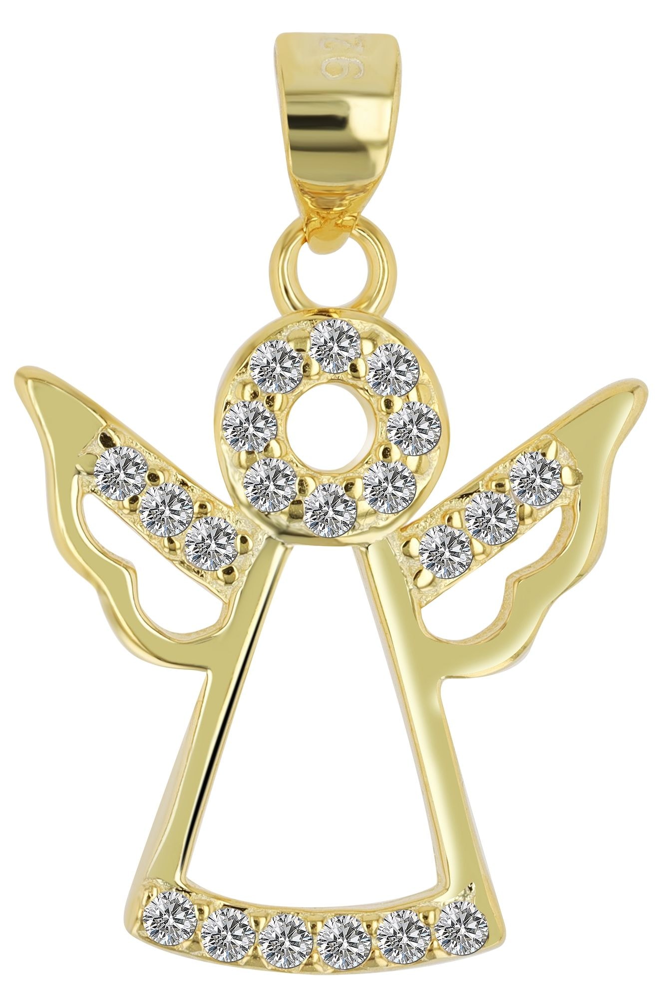 Adelia´s Kettenanhänger »Damen Anhänger ¿ Engelanhänger aus 925 Silber mit Zirkonia«