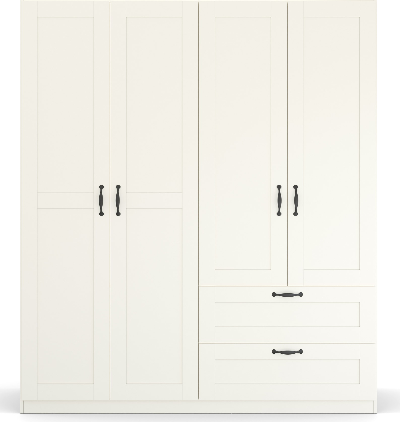 rauch Drehtürenschrank »Cottage by Quadra Spin« in skandinavischem Landhausstil, mit Schubladen