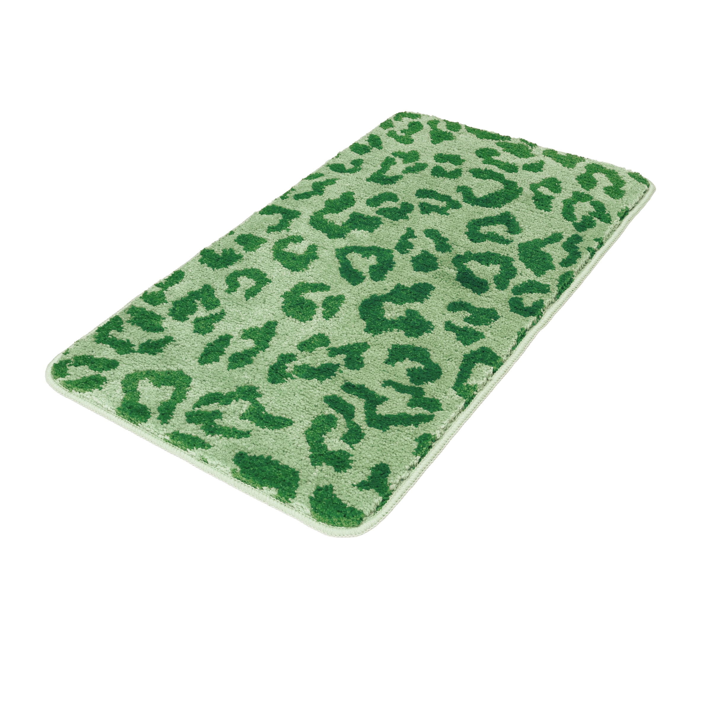 OTTO home Badematte »Anna Leo, Badvorleger, Badezimmer Teppich, Duschvorleger« Höhe 15 mm rutschhemmend beschichtet fußbodenheizungsgeeignet | schnell trocknend mit Animal Print, modernes Muster, Leo, weich