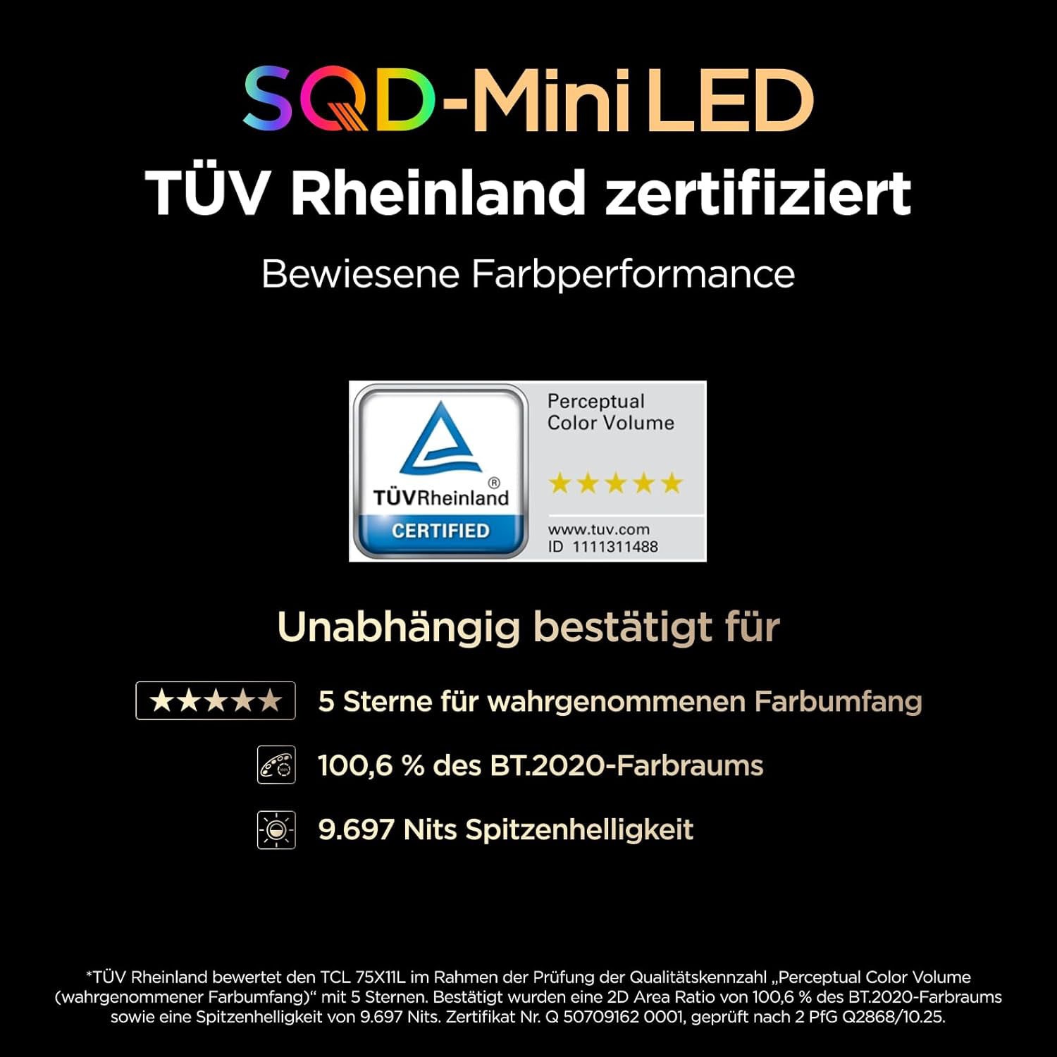 TCL LED-Fernseher »75X11L« 189 cm/75 ″ IMAX Enhanced, Filmmaker Mode,,  Apple Airplay 2