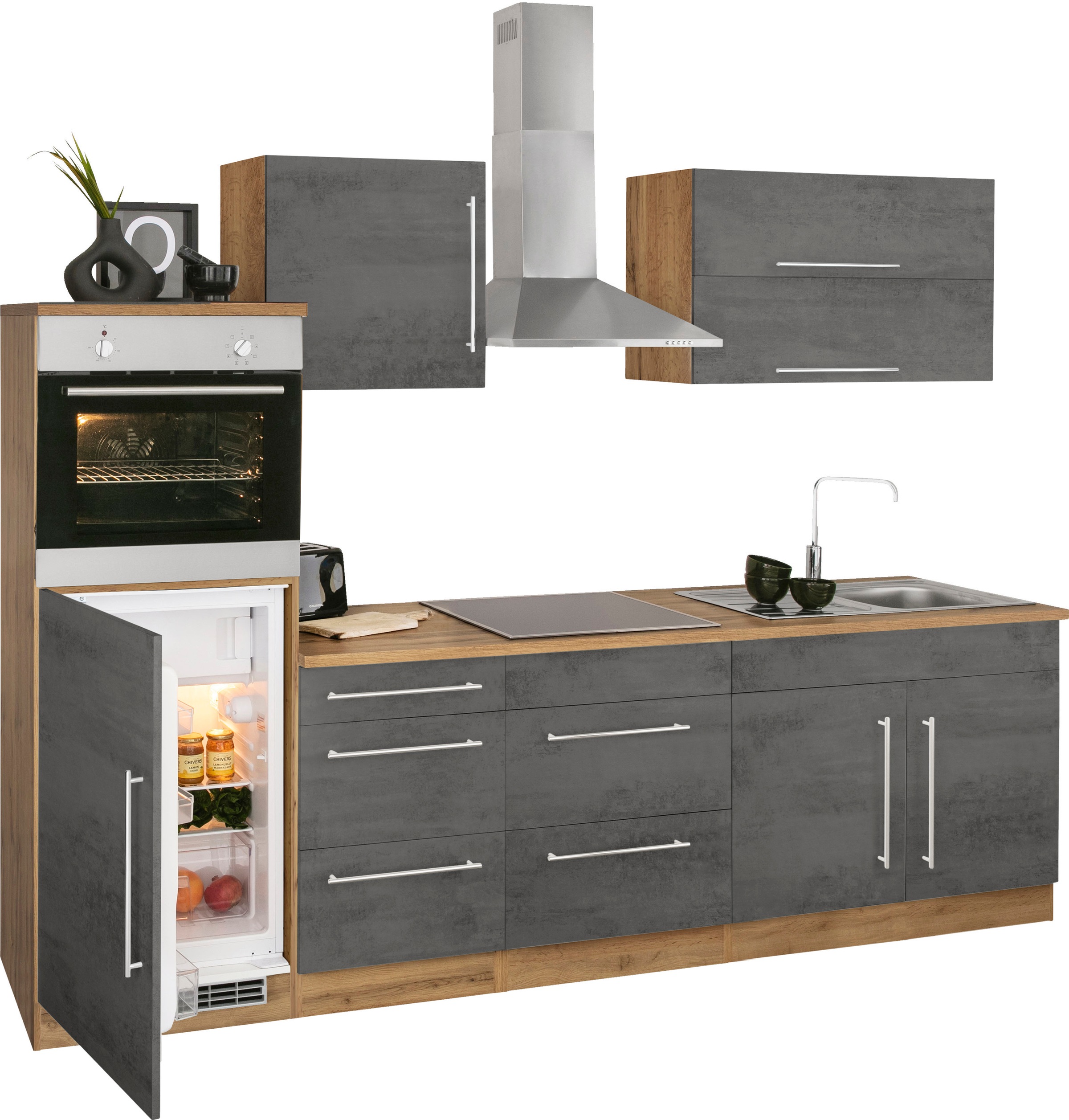 HELD MÖBEL Küchenzeile »Samos«, mit kaufen E-Geräten, bei OTTO 270 cm online Breite