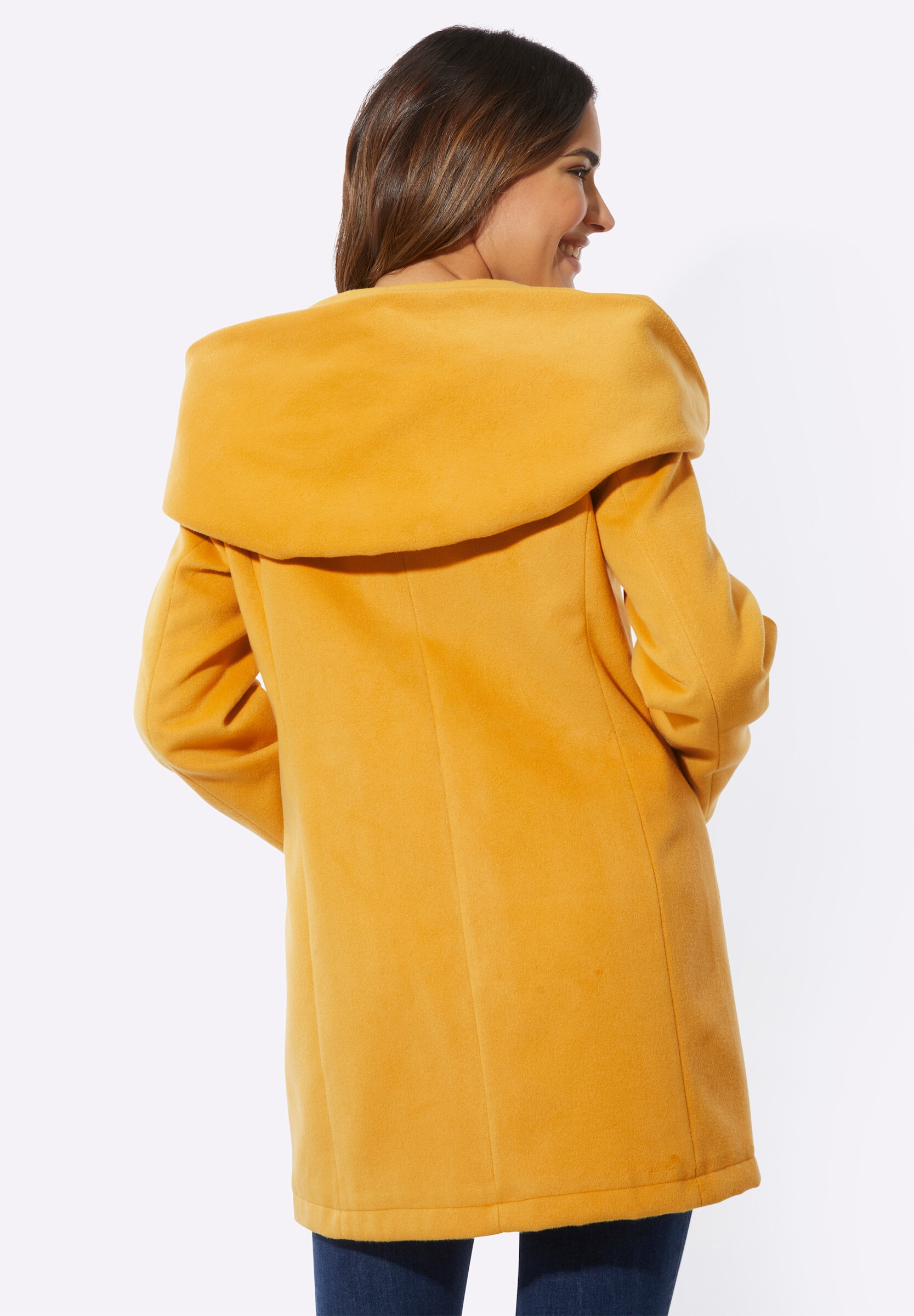 Sieh an! Allwetterjacke »Longjacke Jacke mit großer Kapuze« mit Kapuze