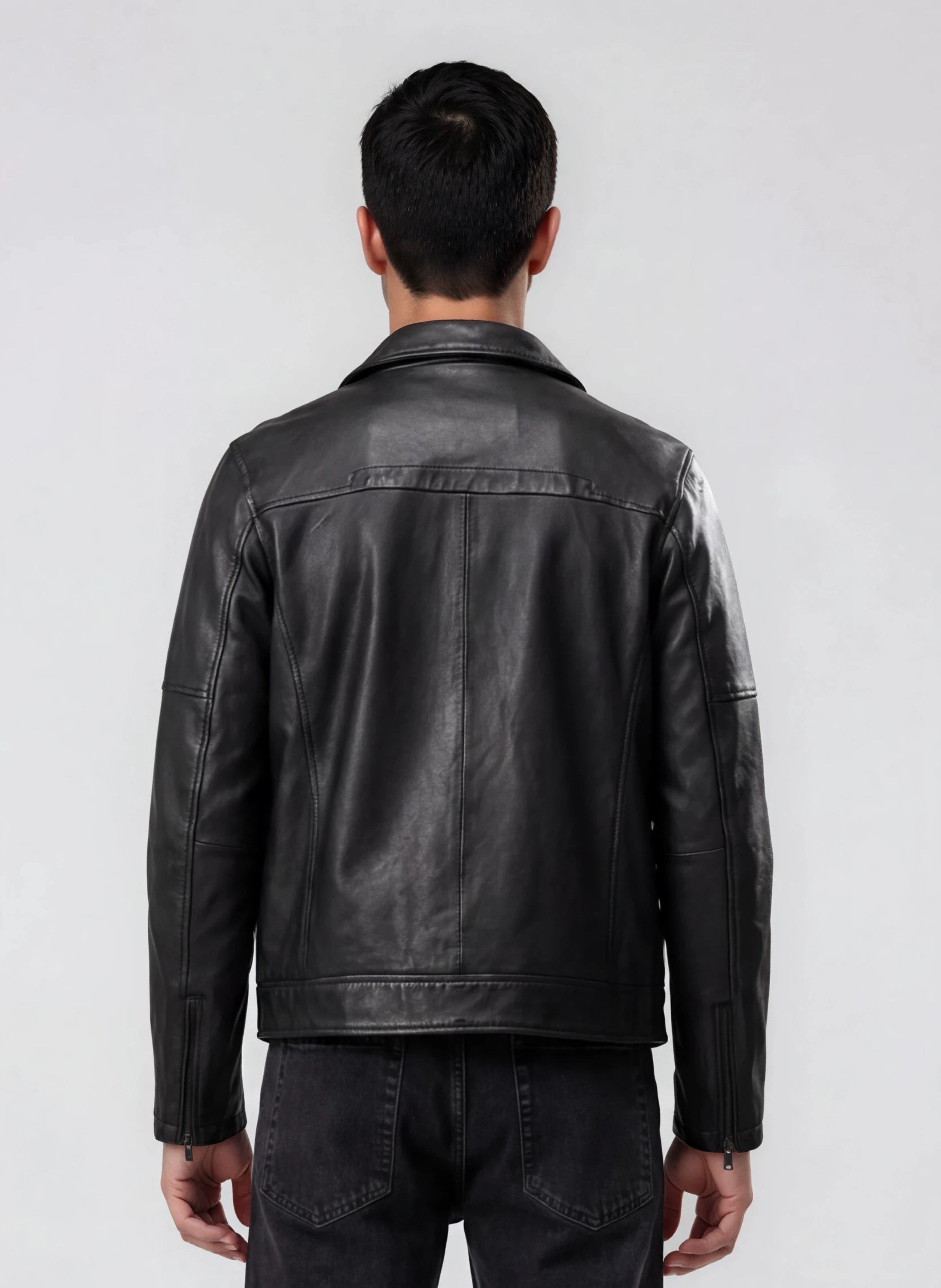 trueprodigy Lederjacke »Gael diverse schwarze Reißverschlüsse im Blouson Schnitt« ohne Kapuze
