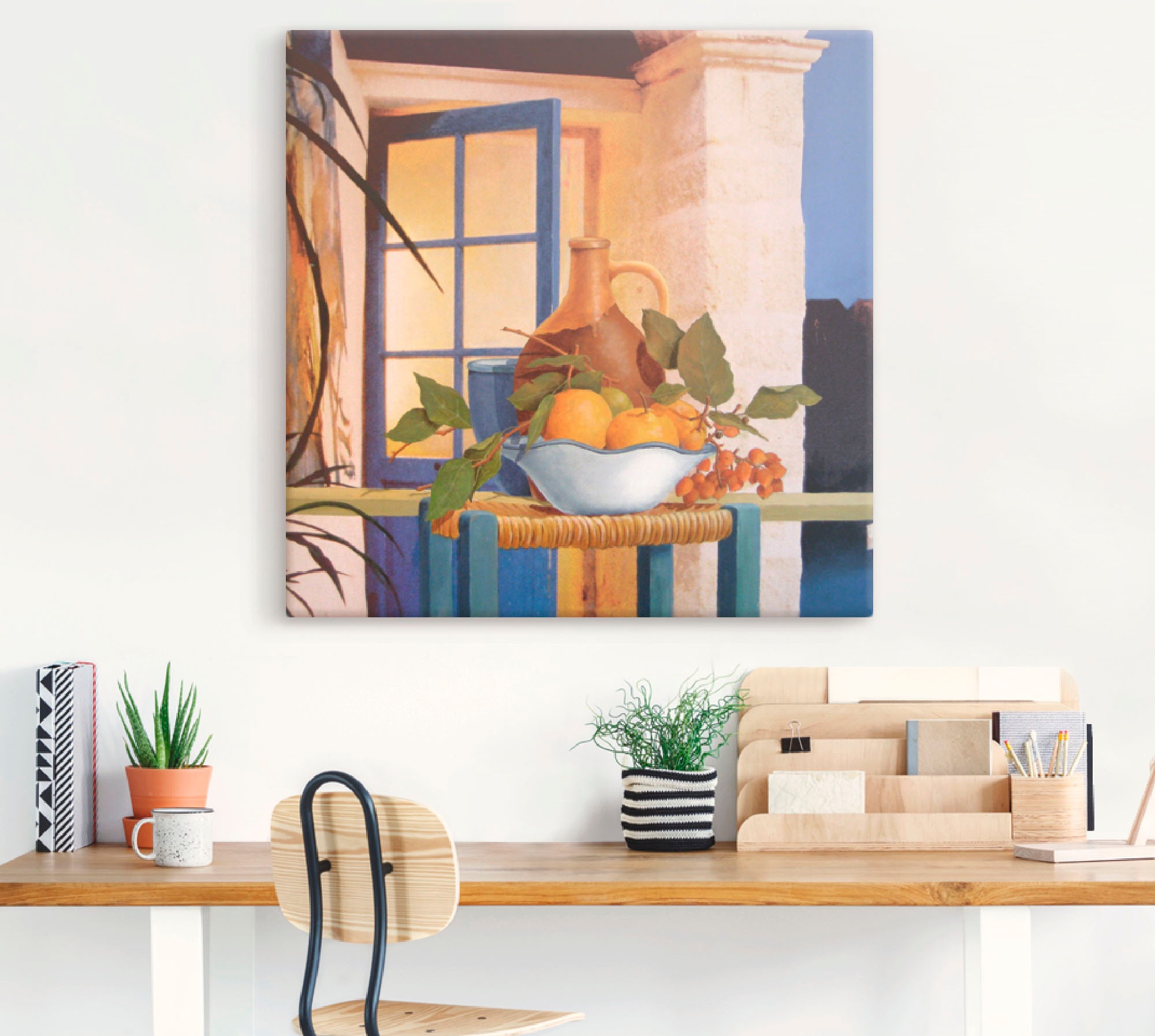 Artland Leinwandbild »Stillleben mit Orangen«, Arrangements, (1 St.), auf Keilrahmen gespannt