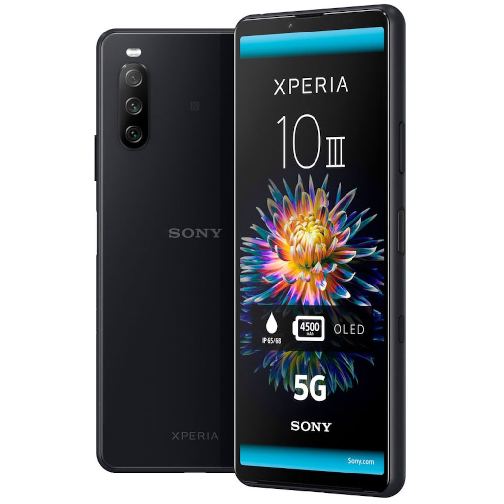 Sony Smartphone »Xperia 10 III«, schwarz, 15,24 cm/6 Zoll, 128 GB Speicherplatz, 8 MP Kamera