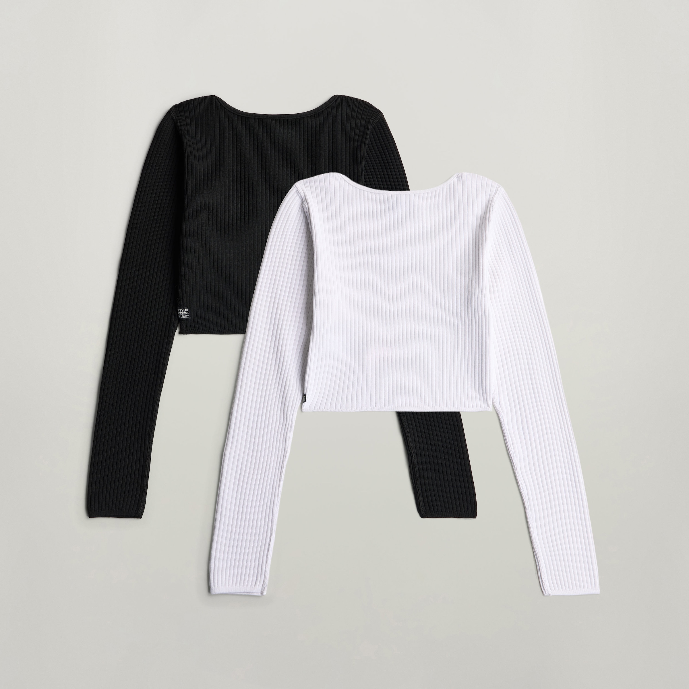 G-STAR Langarmshirt »KIDS, SOUTH TEE LS 2-PACK G« Packung,  in gerippter Struktur, Slim Fit