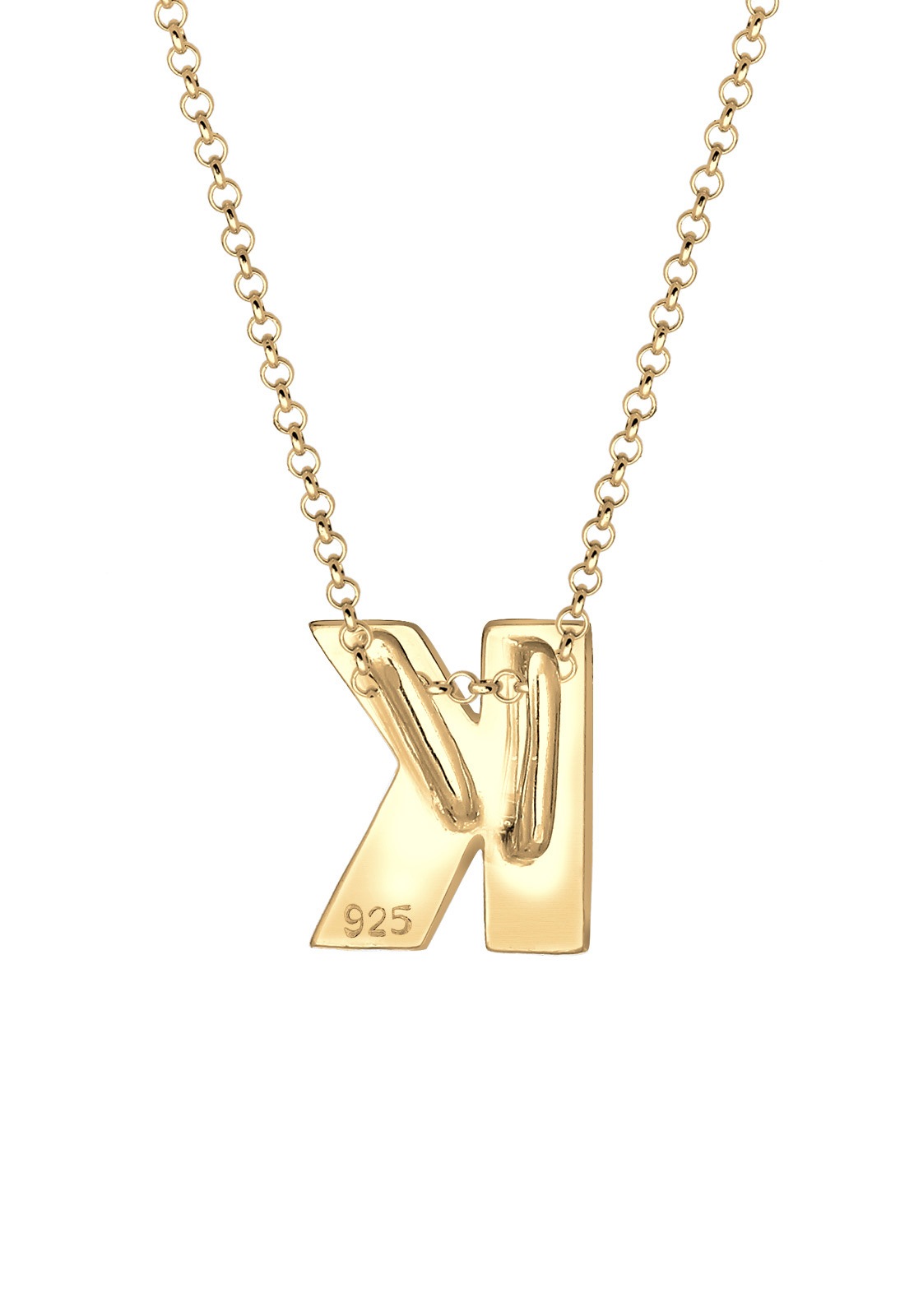 Elli Kette mit Anhänger »Halskette Buchstabe K Initialen 925 Sterling Silber«