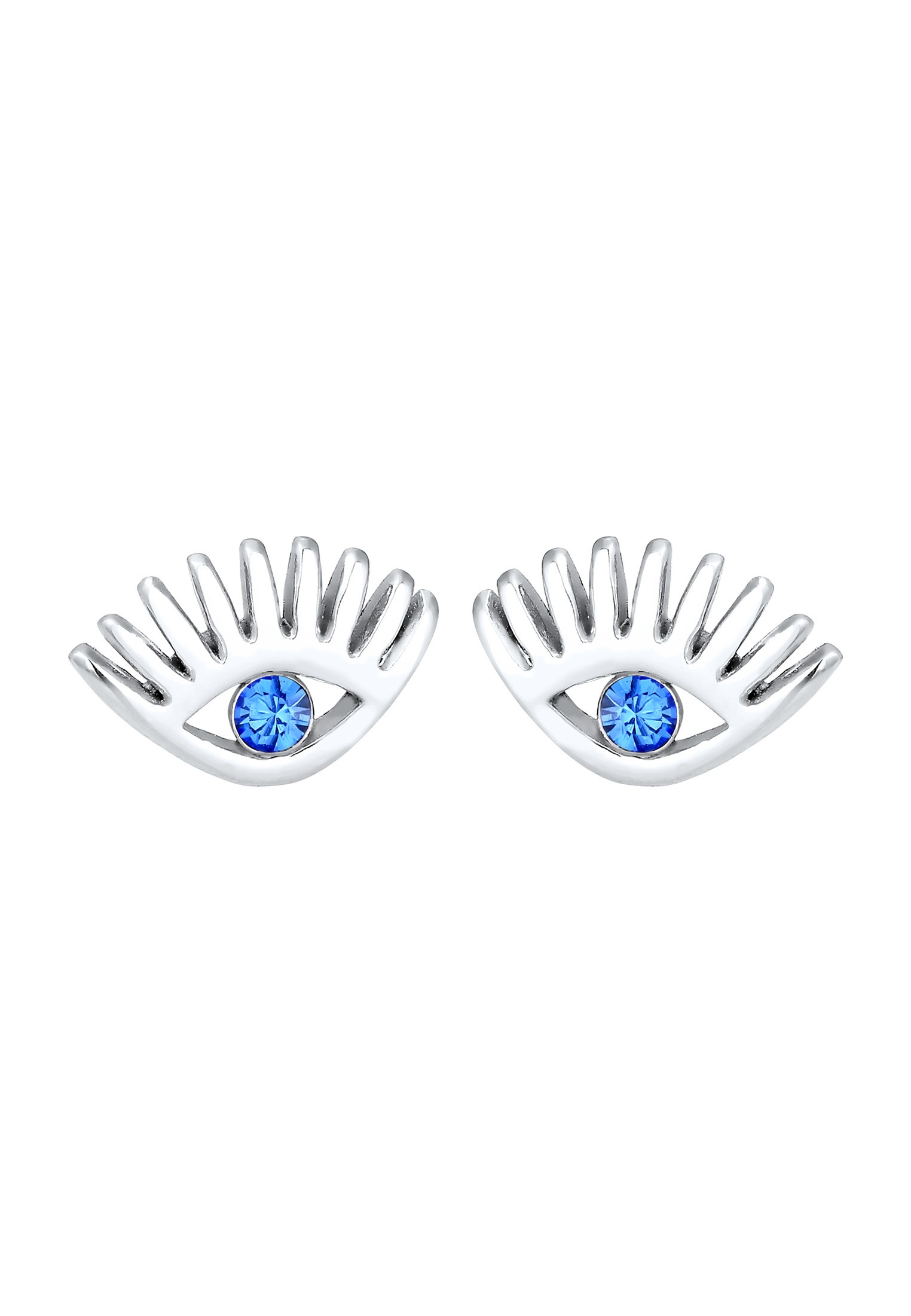 Elli Paar Ohrstecker »Ohrringe Ohrstecker Evil Eye Kristalle Blau 925 Sterling Silber«