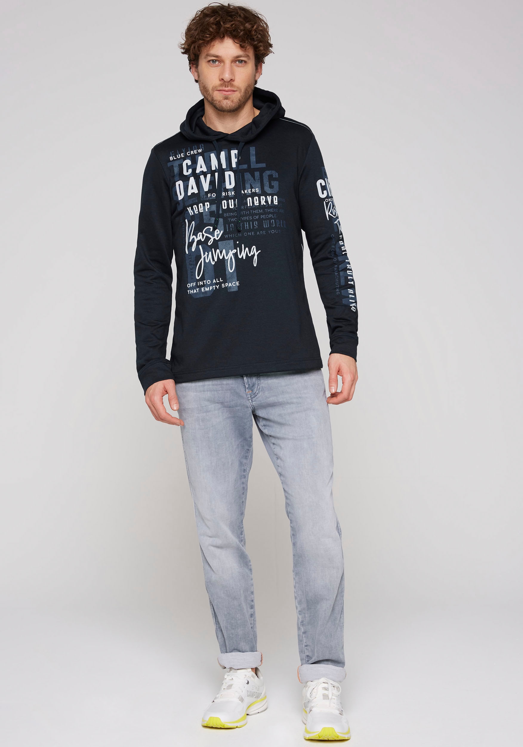 CAMP DAVID Kapuzensweatshirt, mit Label Patch an der Kapuze